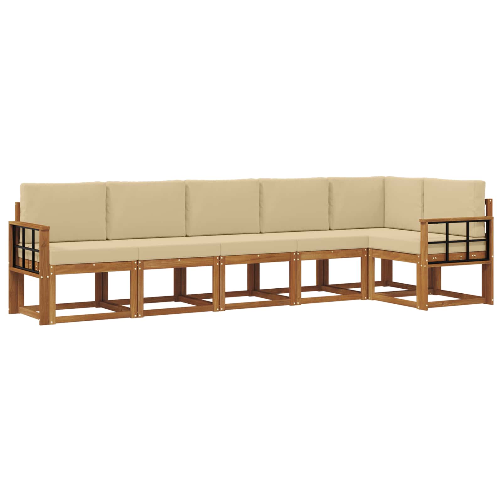 Ensemble de canapés d'extérieur 6 pcs Naturel et Beige - XIOS