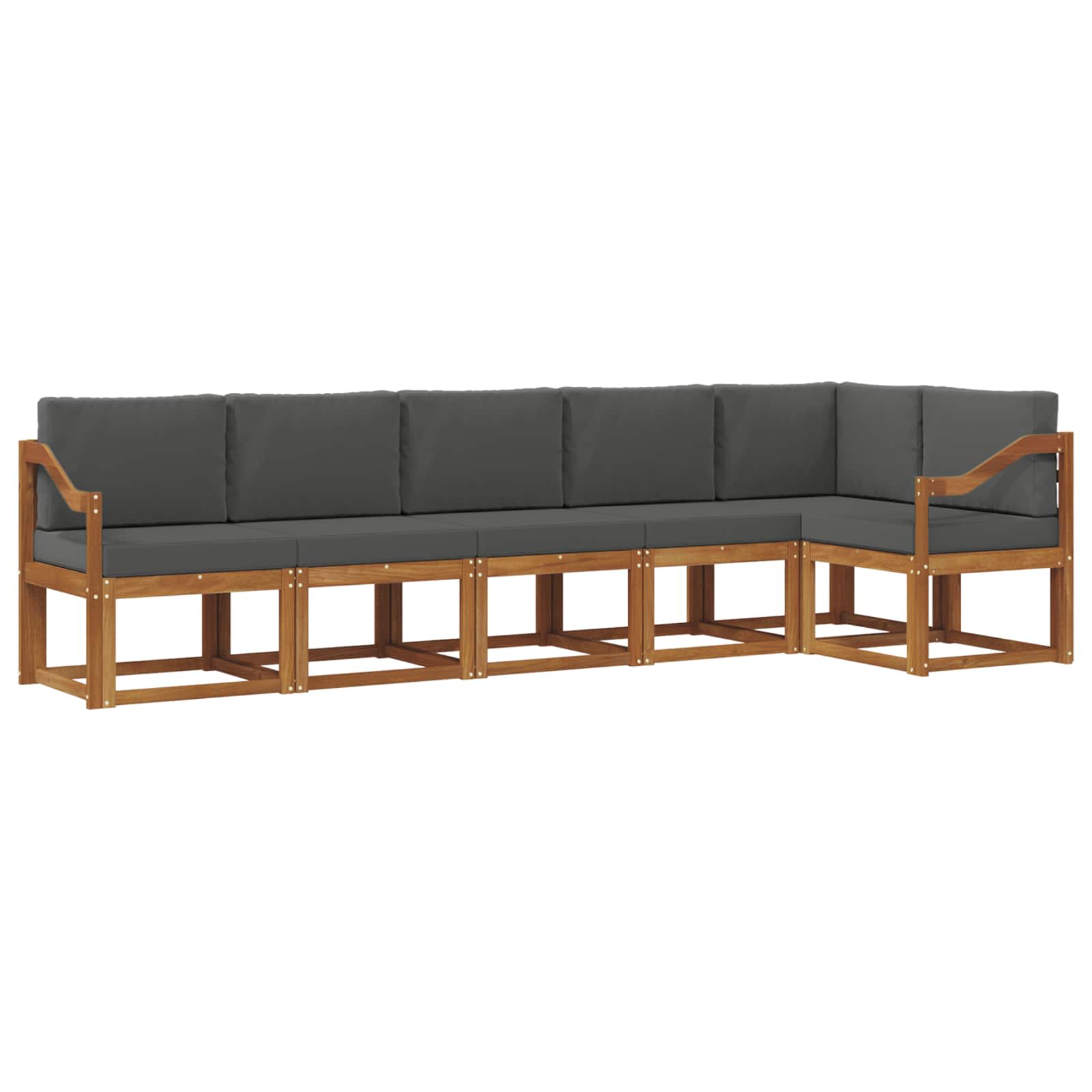 Ensemble de canapés d'extérieur 6 pcs Naturel et Anthracite - XIOS