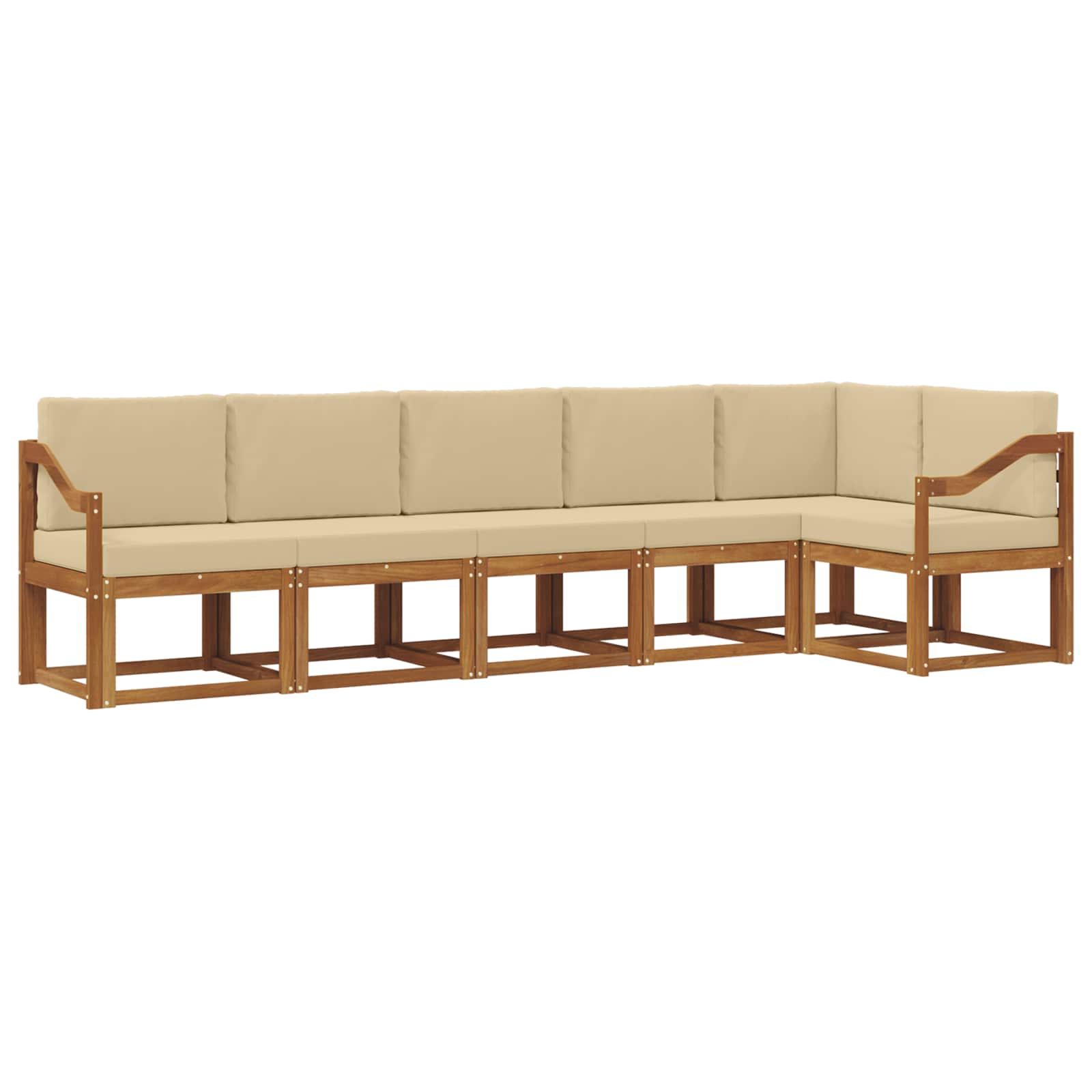 Ensemble de canapés d'extérieur 6 pcs Naturel et Beige - XIOS