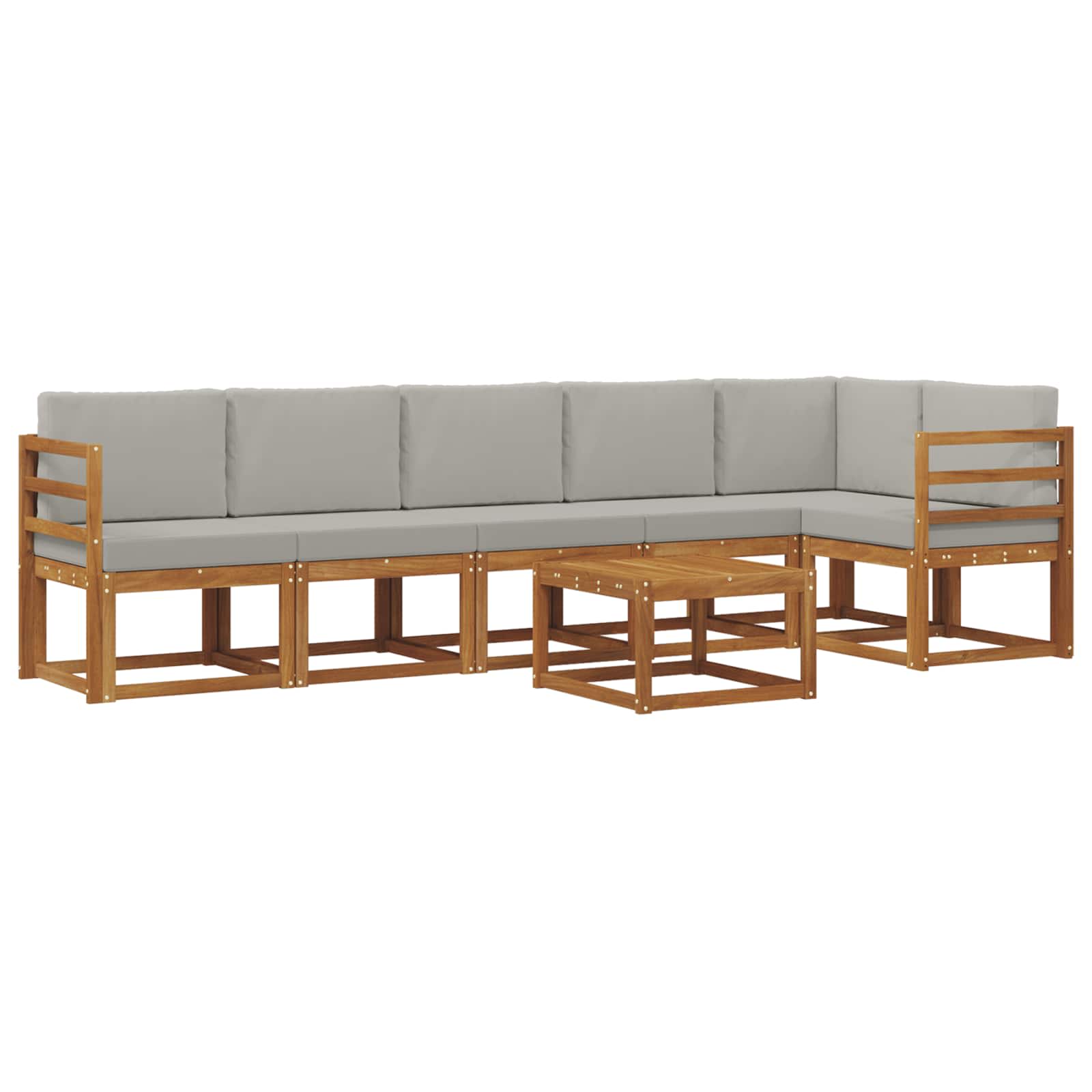 Ensemble de canapés d'extérieur 7 pcs Gris Naturel et Clair - XIOS