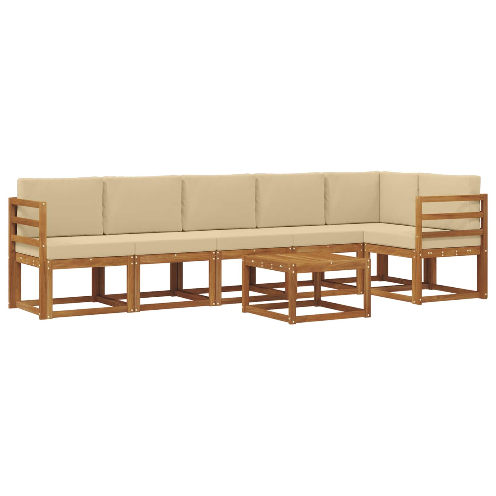 Ensemble de canapés d'extérieur 7 pcs Naturel et Beige - XIOS