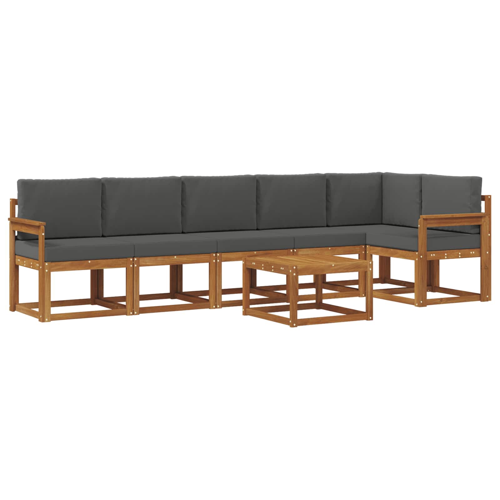 Ensemble de canapés d'extérieur 7 pcs Naturel et Anthracite - XIOS