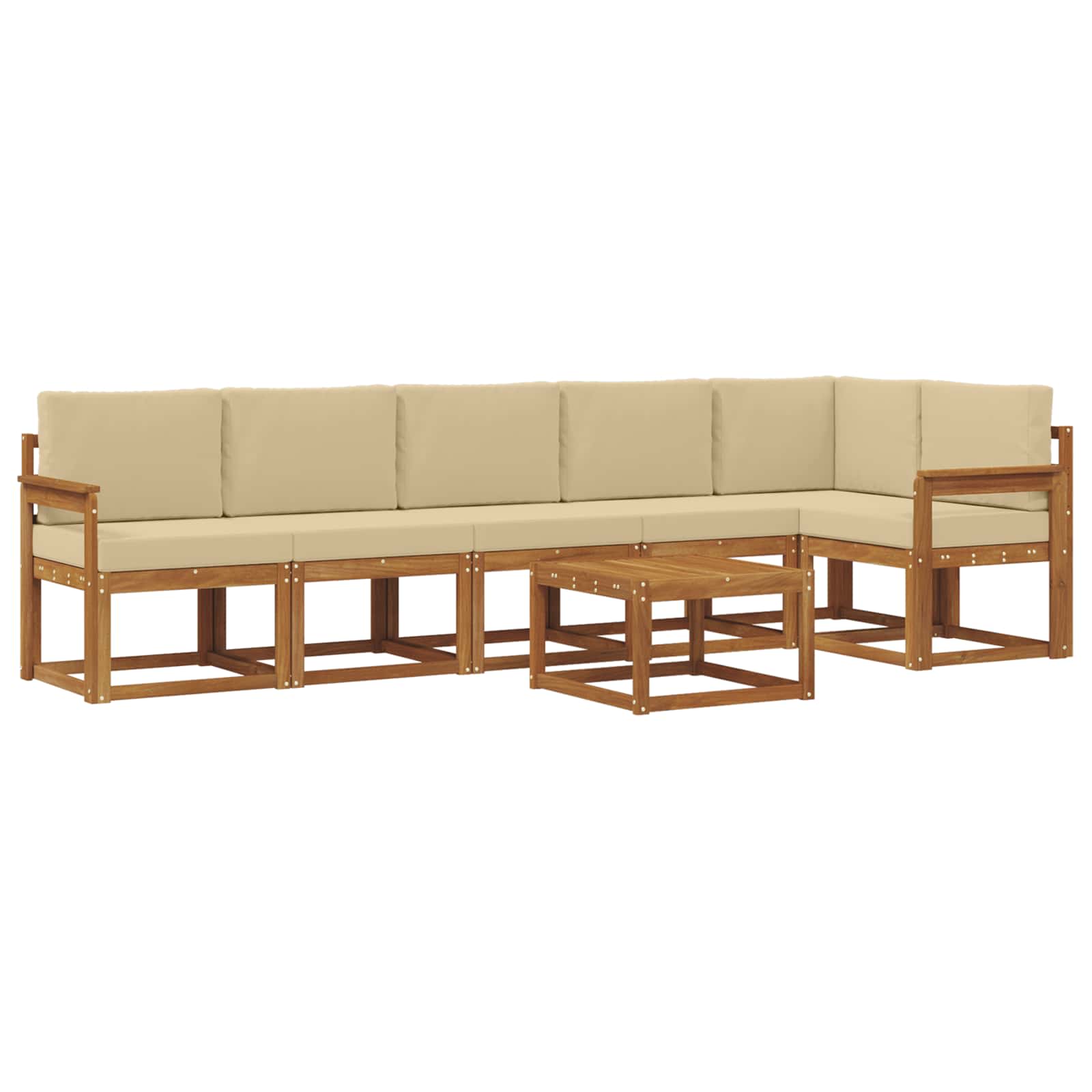 Ensemble de canapés d'extérieur 7 pcs Naturel et Beige - XIOS