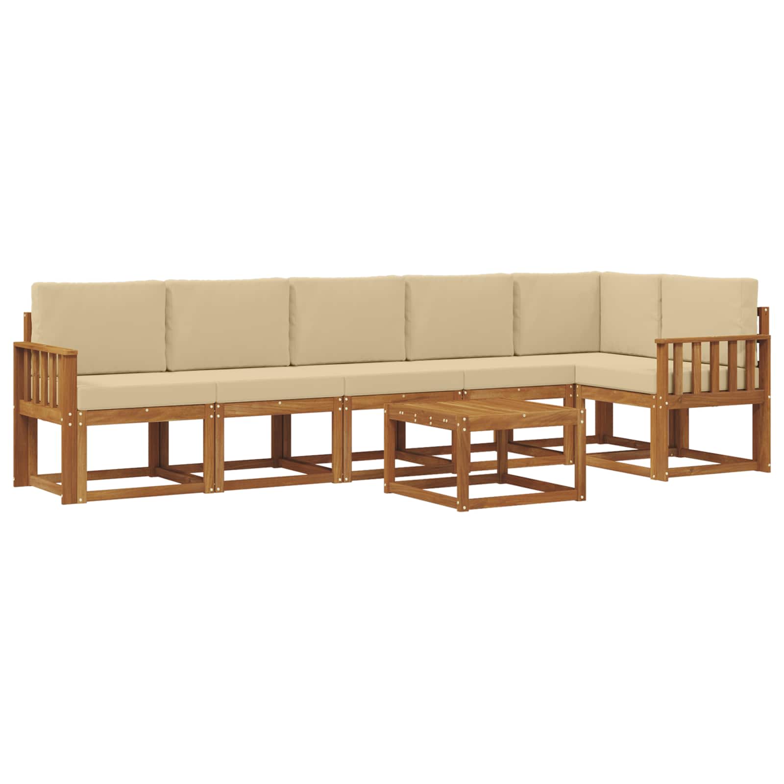 Ensemble de canapés d'extérieur 7 pc Naturel et Beige - XIOS
