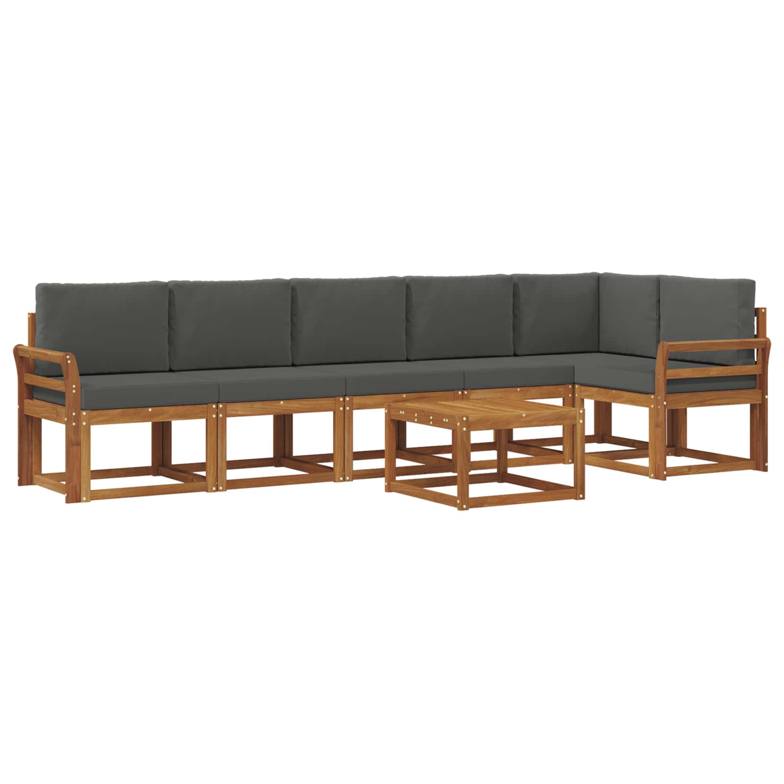Ensemble de canapés d'extérieur 7 pcs Naturel et Anthracite - XIOS