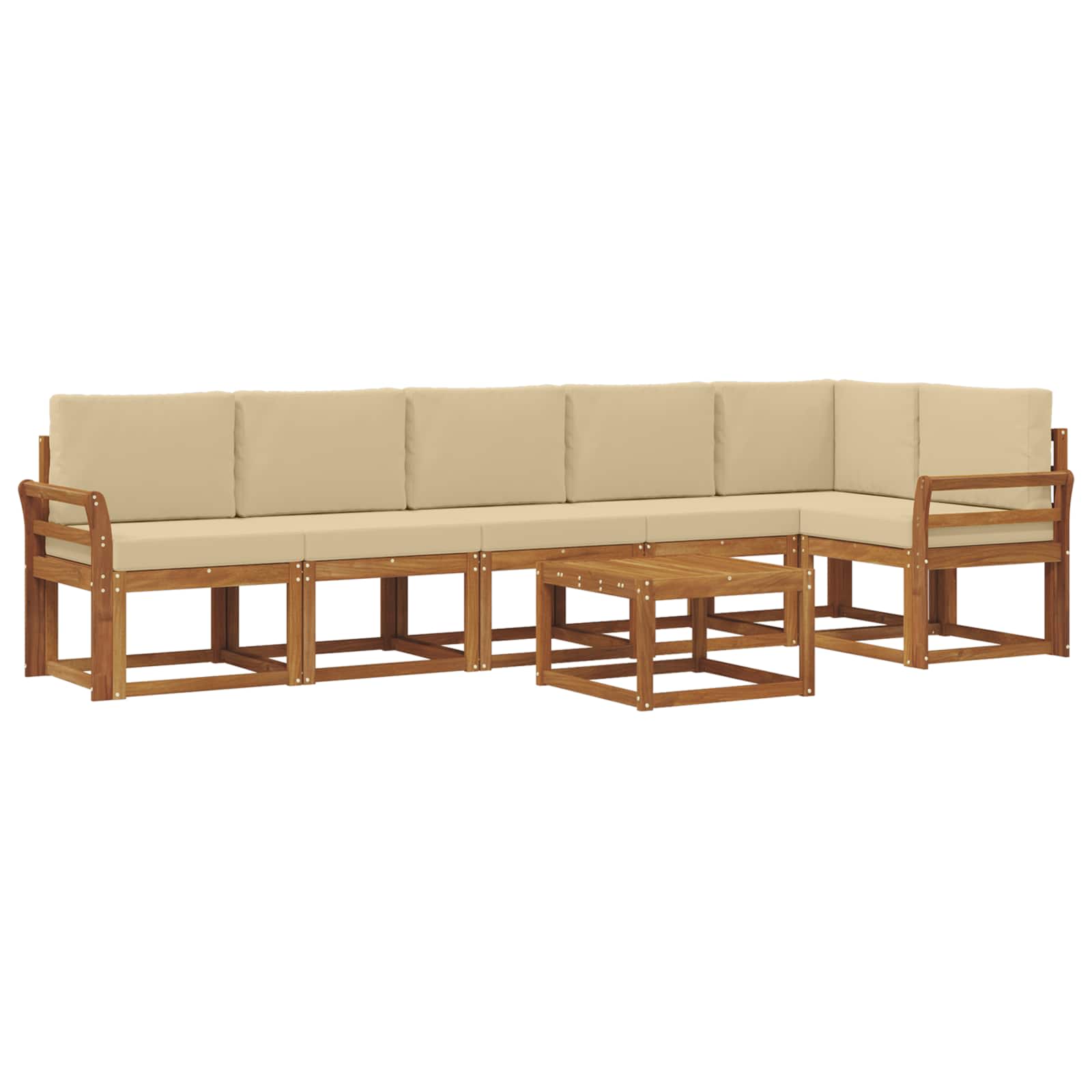 Ensemble de canapés d'extérieur 7 pc Naturel et Beige - XIOS