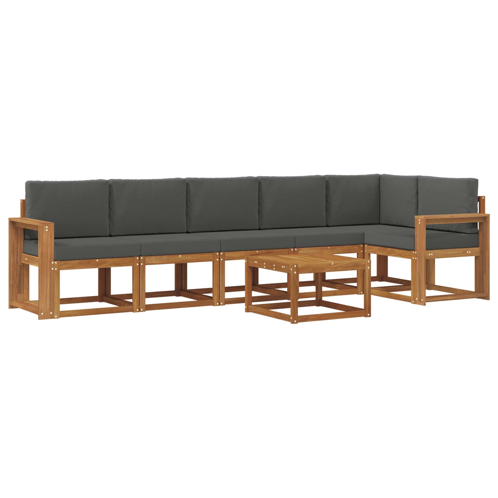 Ensemble de canapés d'extérieur 7 pcs Naturel et Anthracite - XIOS