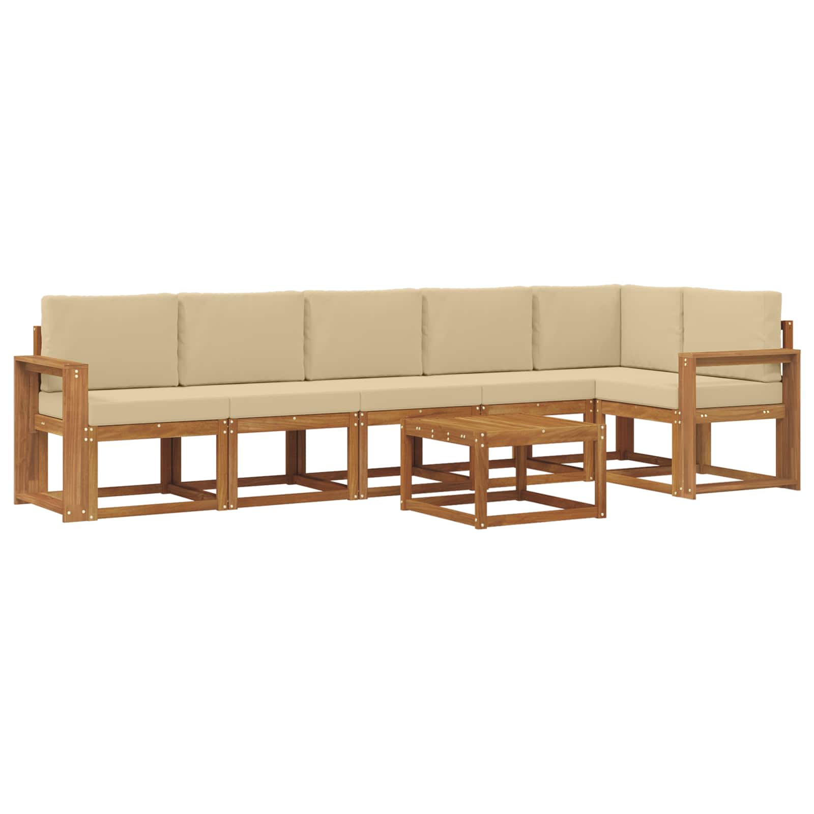 Ensemble de canapés d'extérieur 7 pc Naturel et Beige - XIOS