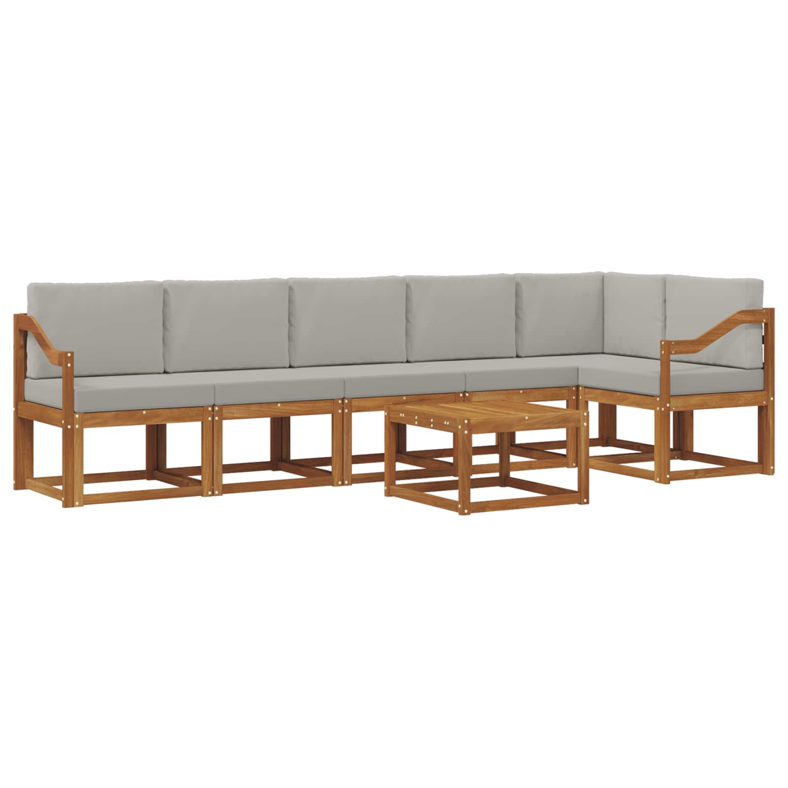 Ensemble de canapés d'extérieur 7 pc Gris Naturel et Clair - XIOS