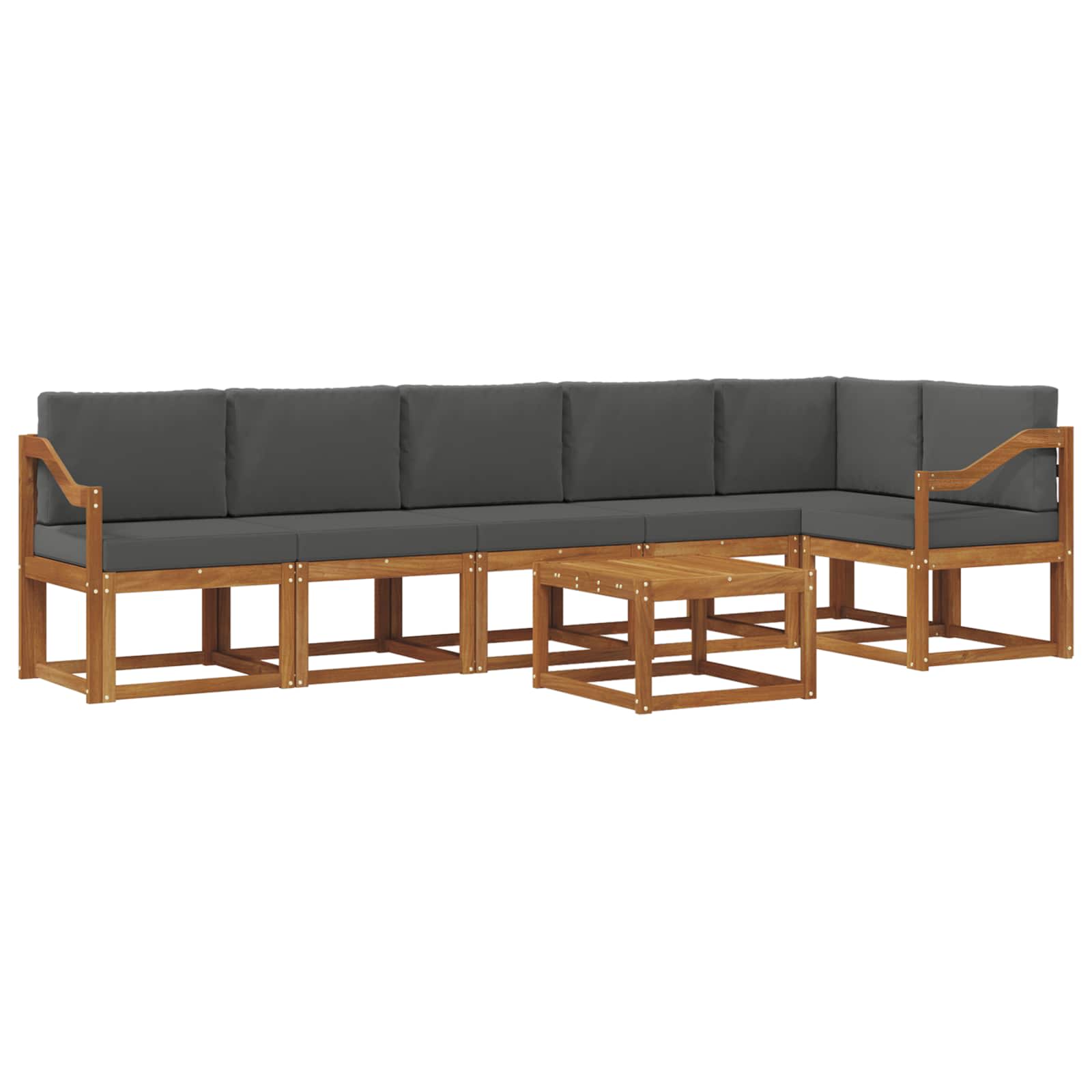 Ensemble de canapés d'extérieur 7 pcs Naturel et Anthracite - XIOS