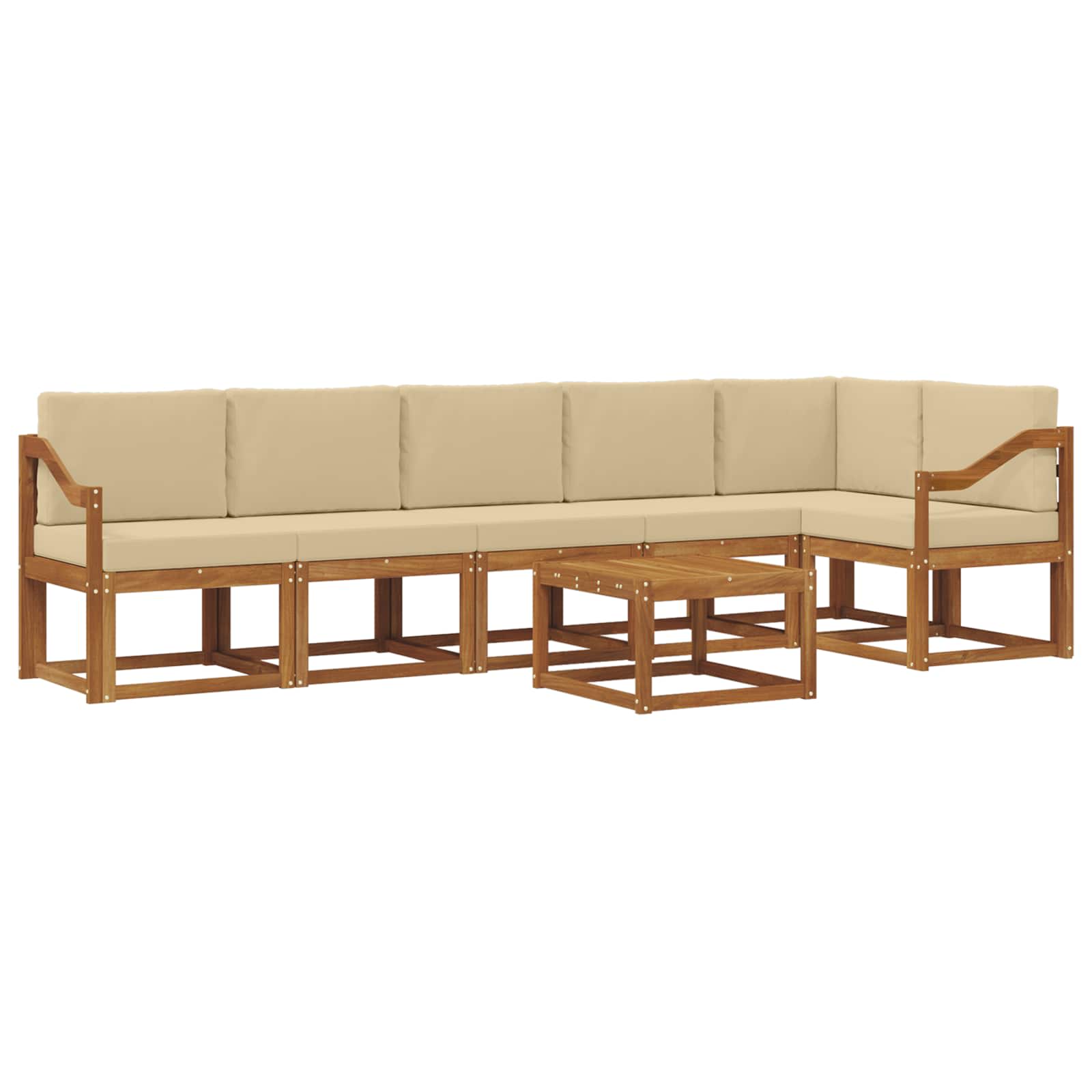 Ensemble de canapés d'extérieur 7 pcs Naturel et Beige - XIOS