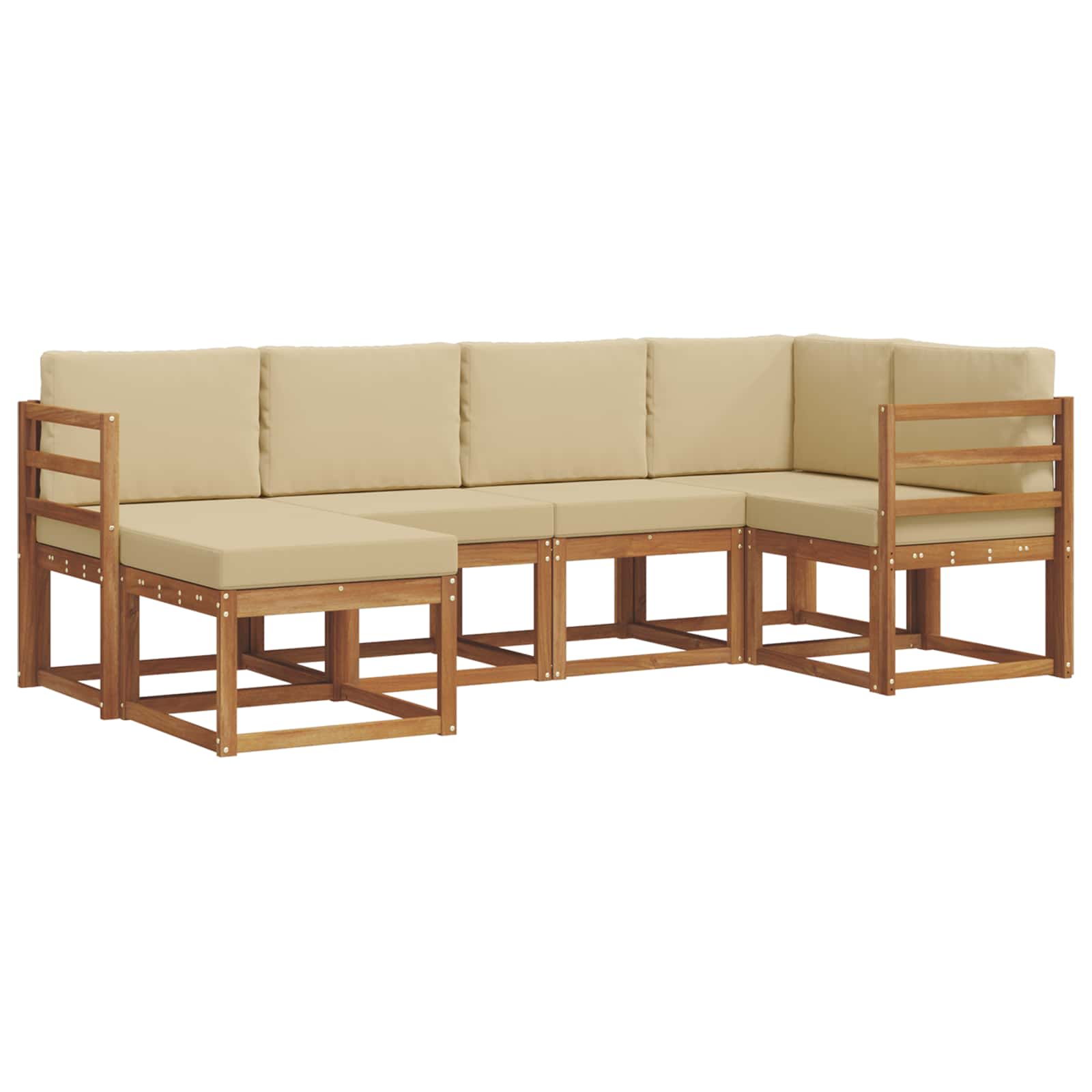 Ensemble de canapés d'extérieur 6 pc Naturel et Beige - XIOS
