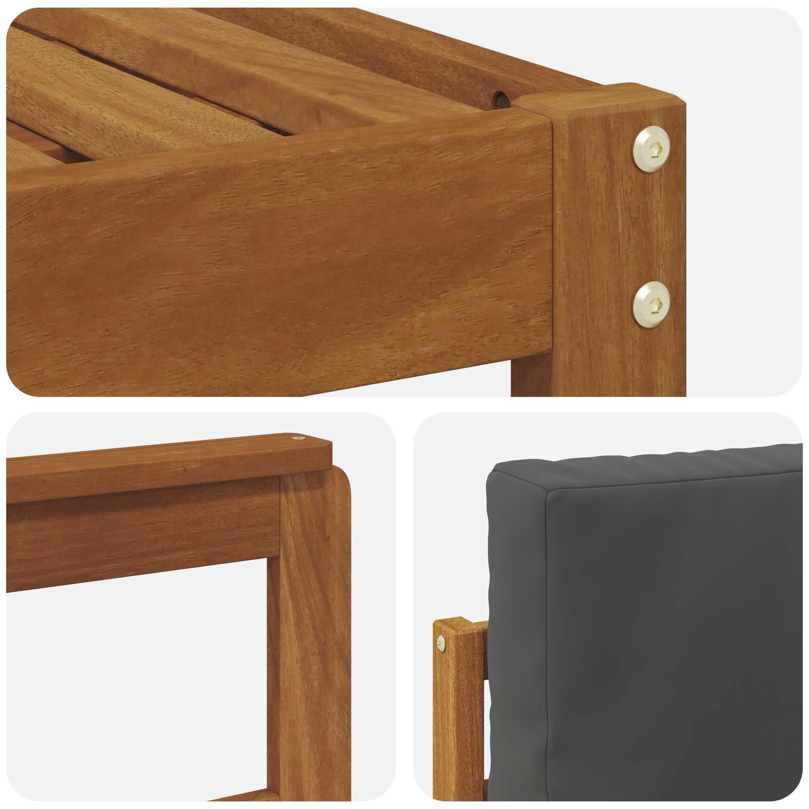 Ensemble de canapés d'extérieur 6 pcs Naturel et Anthracite - XIOS
