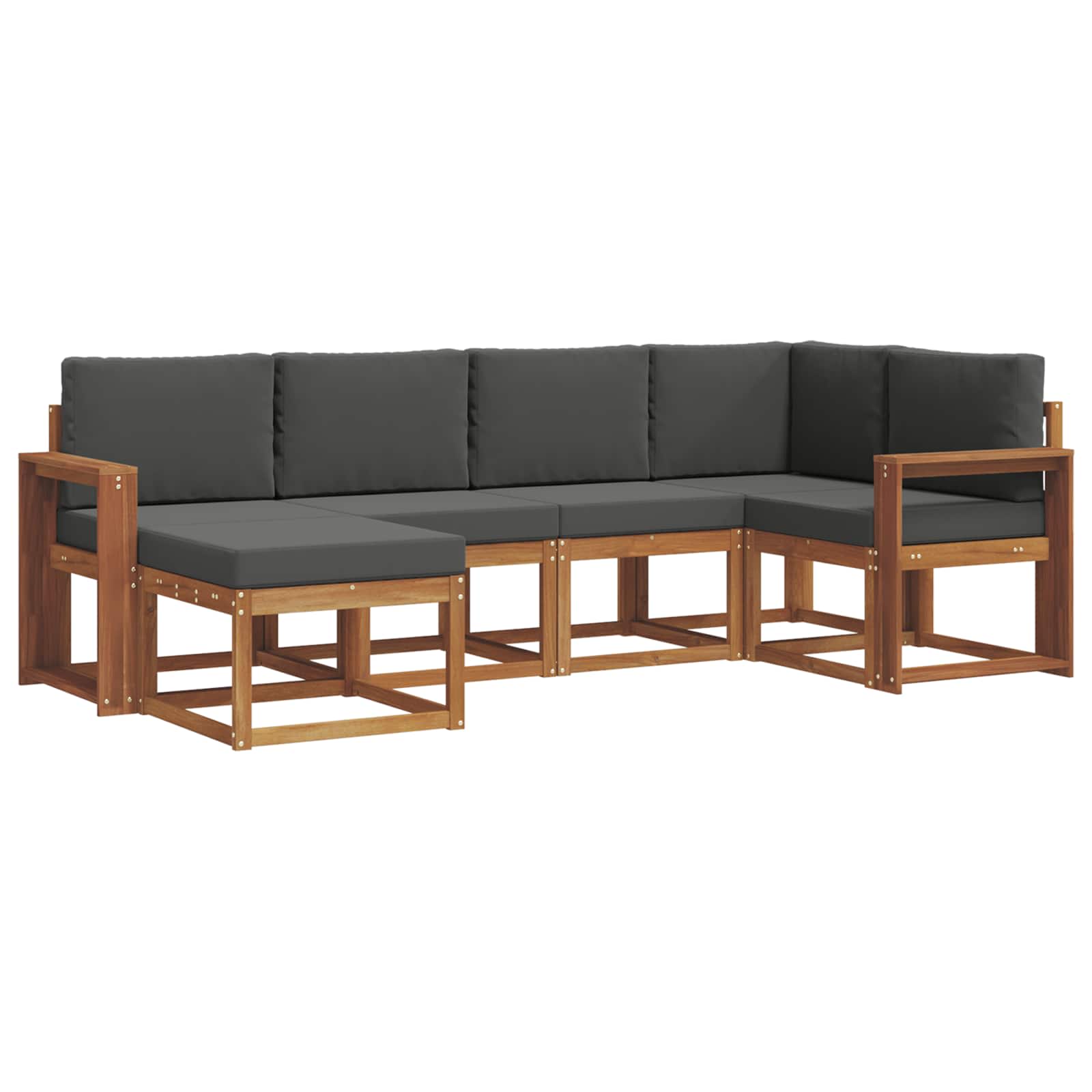 Ensemble de canapés d'extérieur 6 pcs Naturel et Anthracite - XIOS