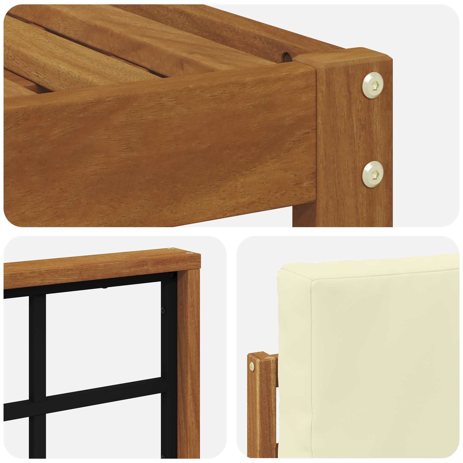 Ensemble de canapés d'extérieur 6 pcs Naturel et Crème - XIOS
