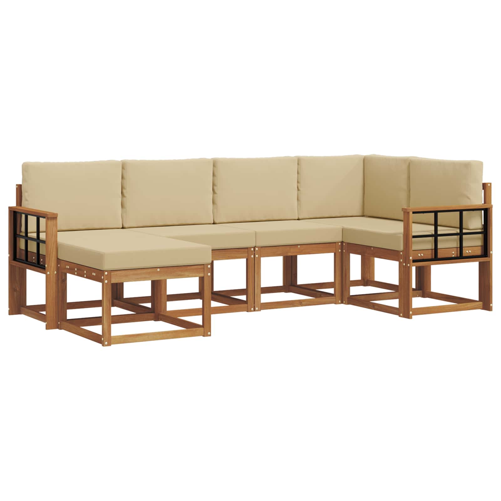 Ensemble de canapés d'extérieur 6 pc Naturel et Beige - XIOS