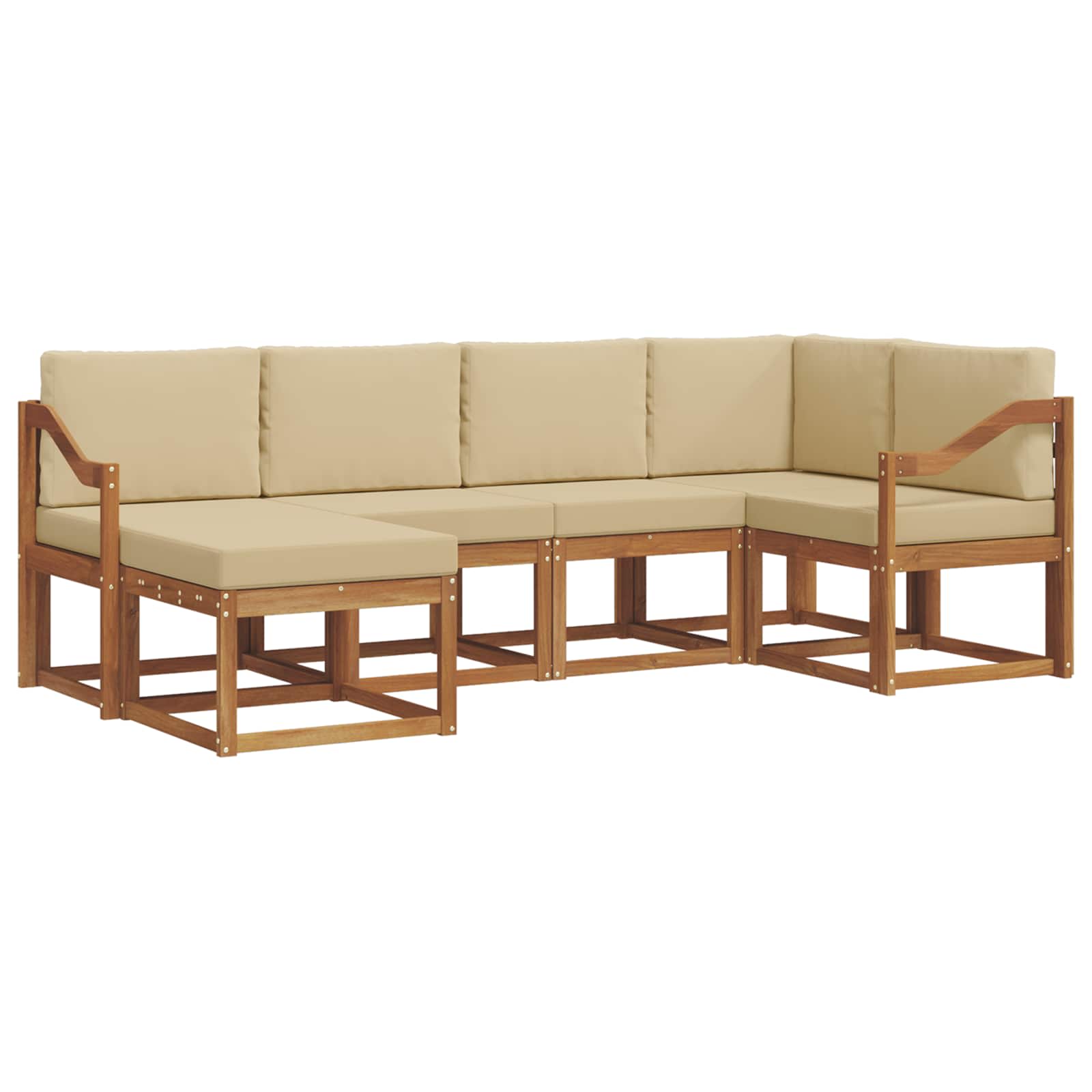Ensemble de canapés d'extérieur 6 pcs Naturel et Beige - XIOS