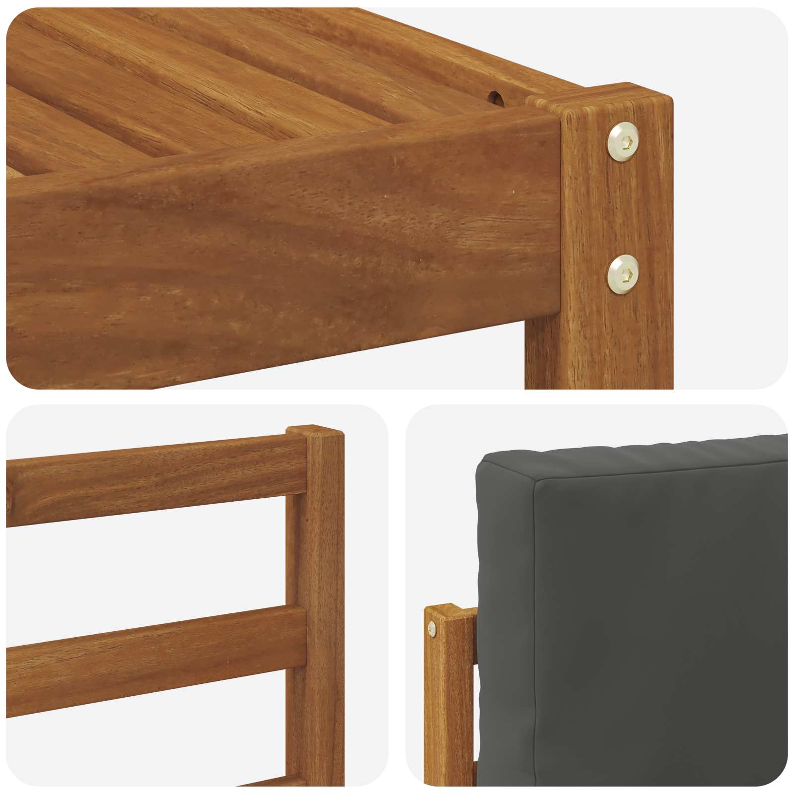 Ensemble de canapés d'extérieur 7 pcs Naturel et Anthracite - XIOS