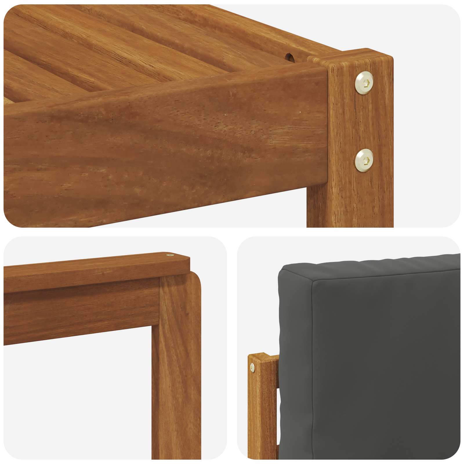 Ensemble de canapés d'extérieur 7 pcs Naturel et Anthracite - XIOS