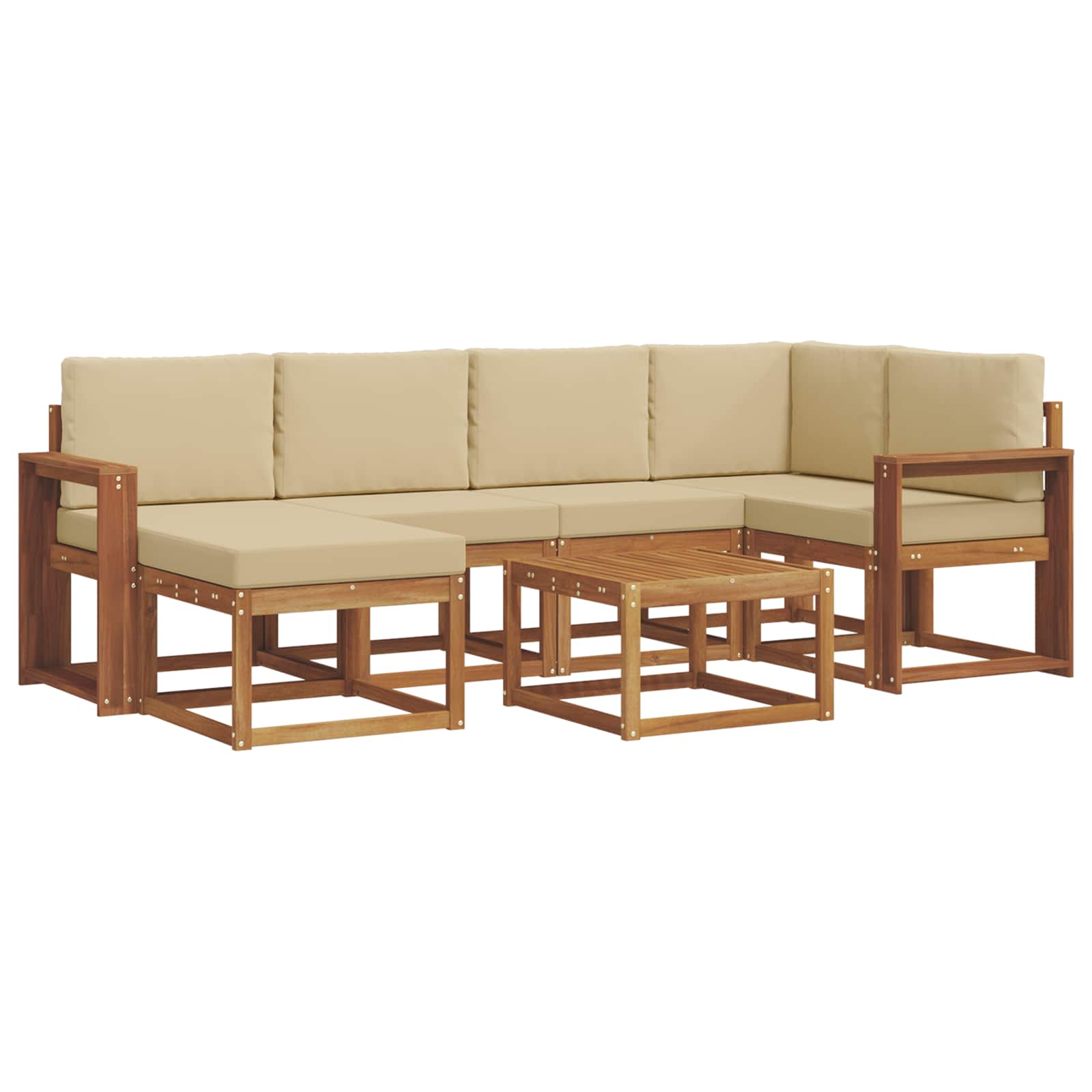 Ensemble de canapés d'extérieur 7 pcs Naturel et Beige - XIOS