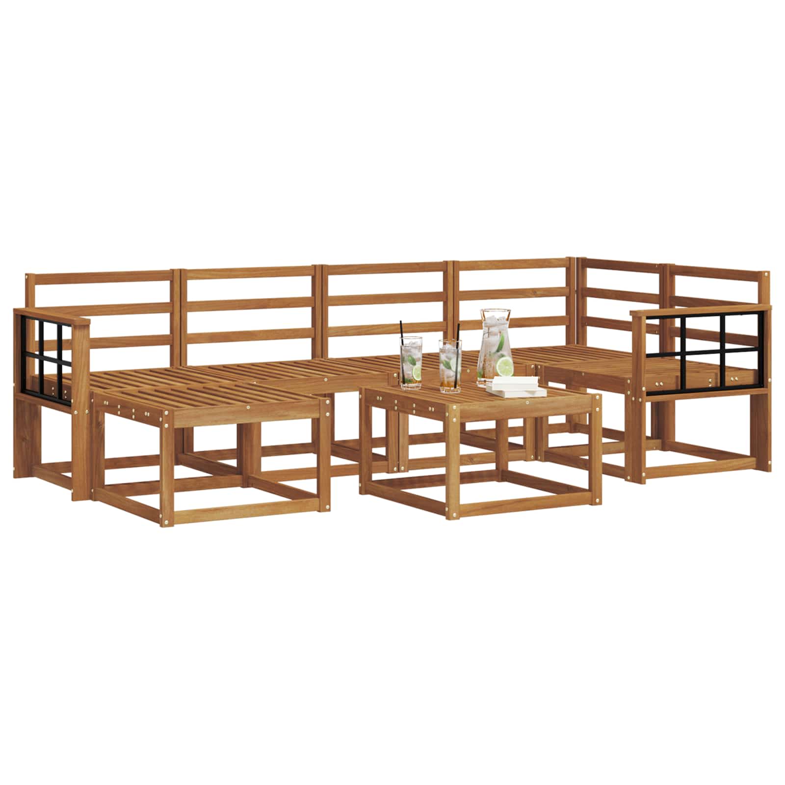 Ensemble de canapés d'extérieur 7 pcs Naturel - XIOS