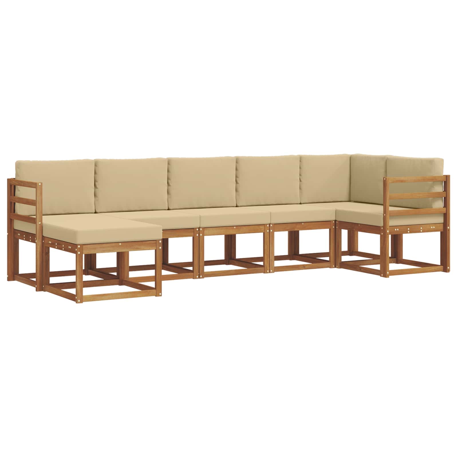 Ensemble de canapés d'extérieur 7 pc Naturel et Beige - XIOS