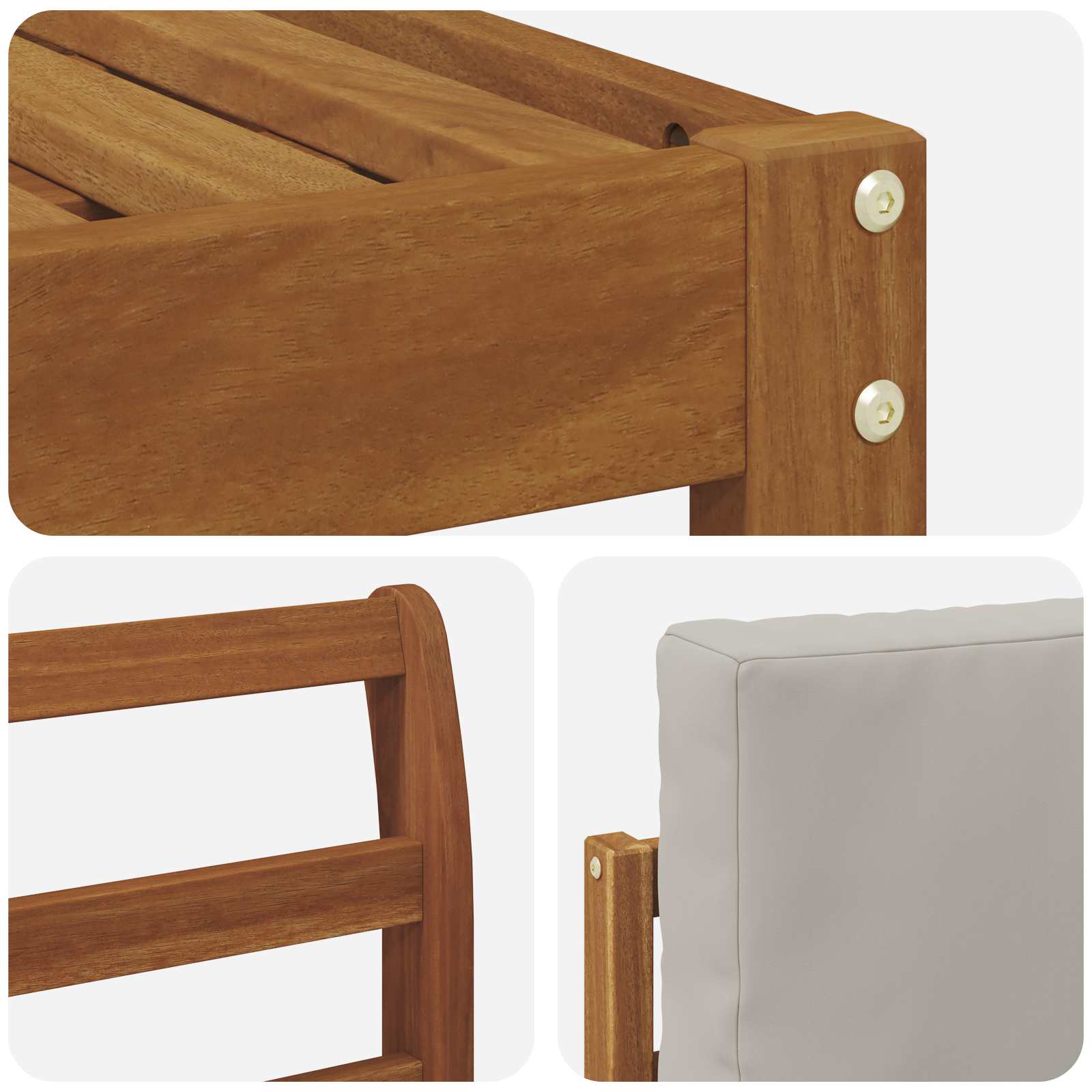 Ensemble de canapés d'extérieur 7 pcs Gris Naturel et Clair - XIOS