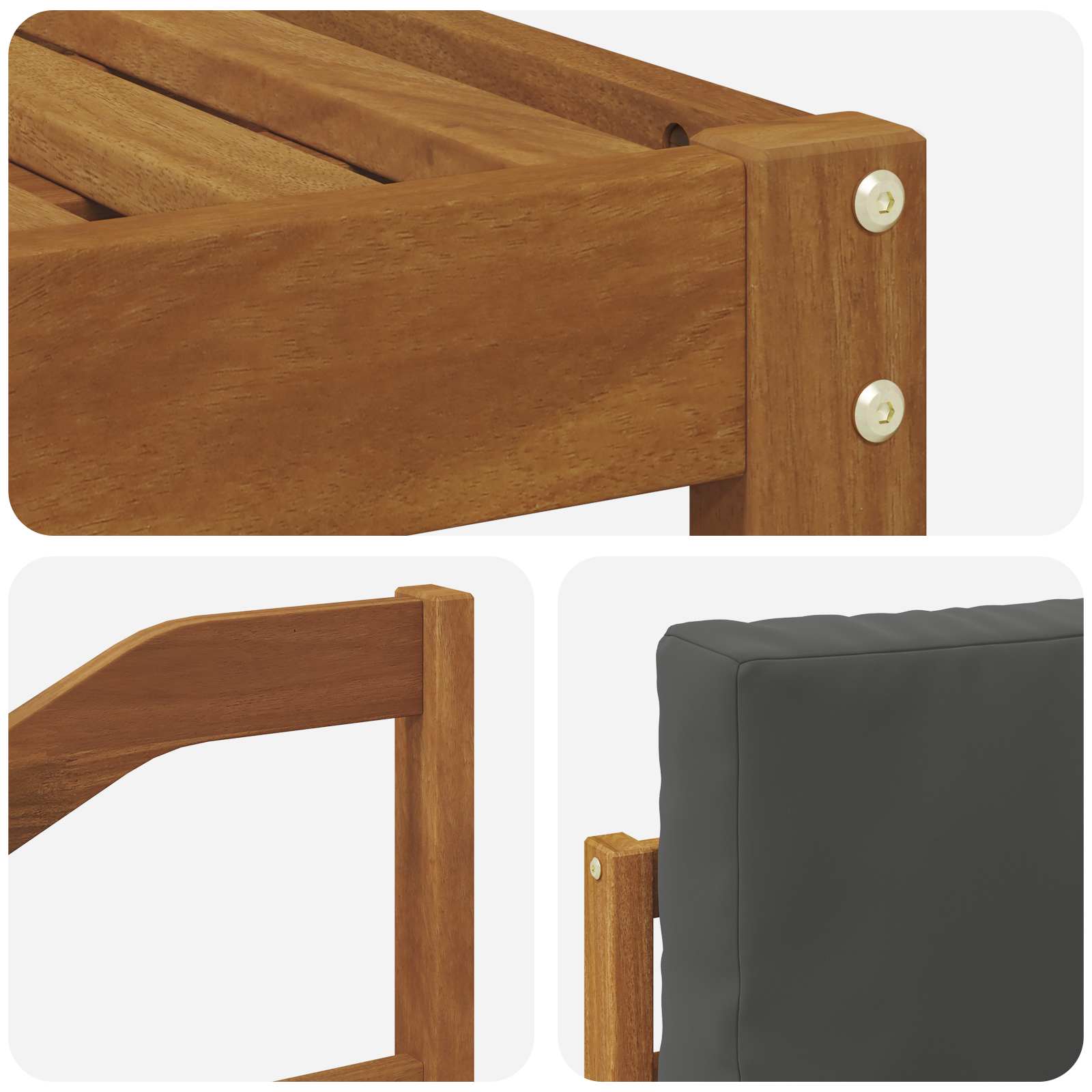 Ensemble de canapés d'extérieur 7 pcs Naturel et Anthracite - XIOS