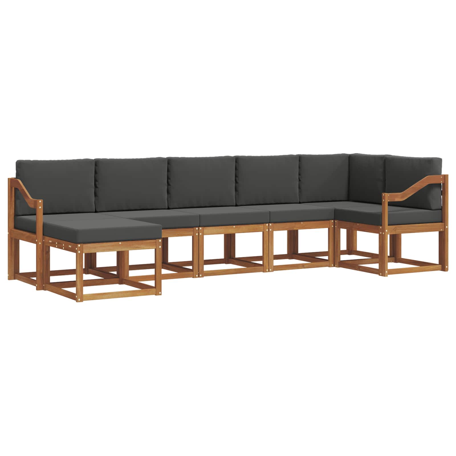 Ensemble de canapés d'extérieur 7 pcs Naturel et Anthracite - XIOS