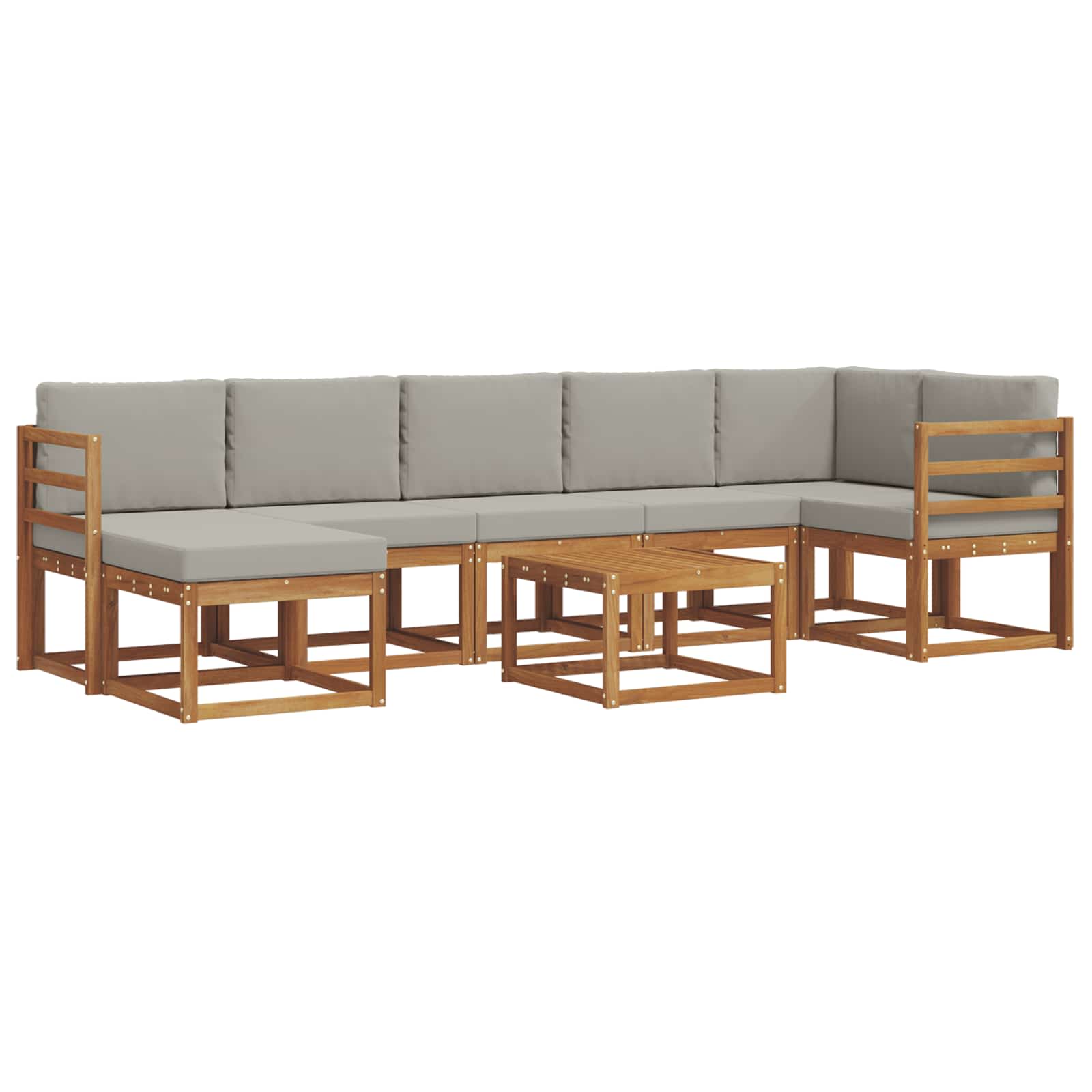Ensemble de canapés d'extérieur 8 pcs Gris Naturel et Clair - XIOS