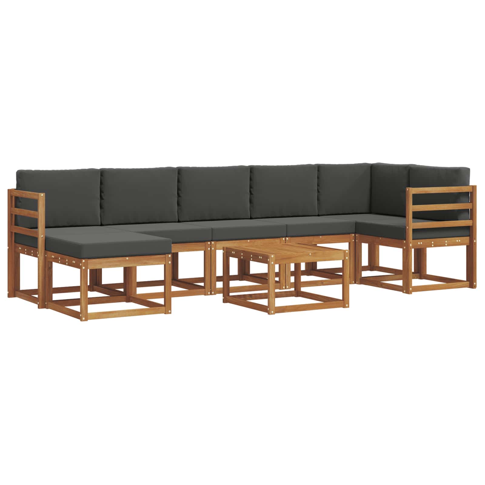 Ensemble de canapés d'extérieur 8 pcs Naturel et Anthracite - XIOS