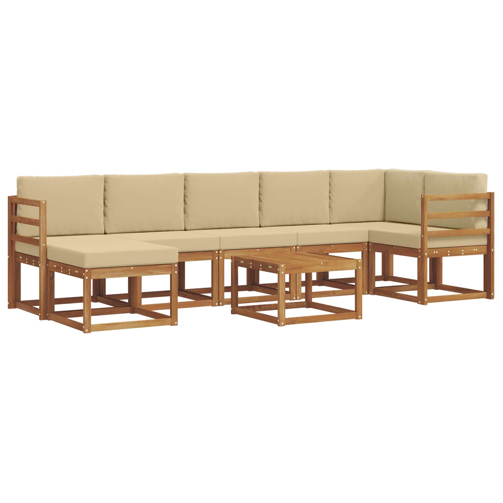 Ensemble de canapés d'extérieur 8 pcs Naturel et Beige - XIOS