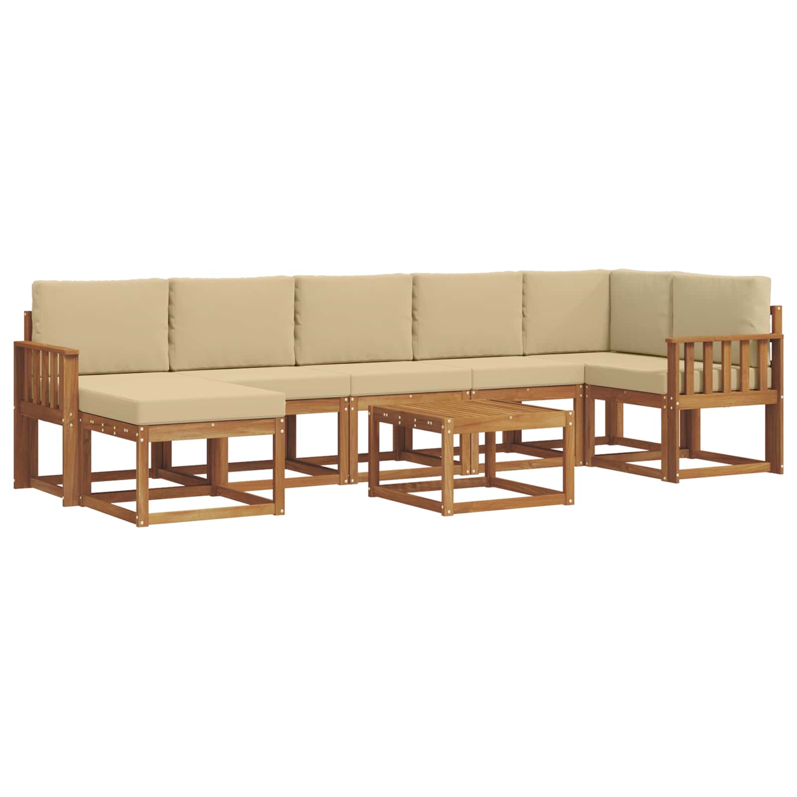 Ensemble de canapés d'extérieur 8 pcs Naturel et Beige - XIOS