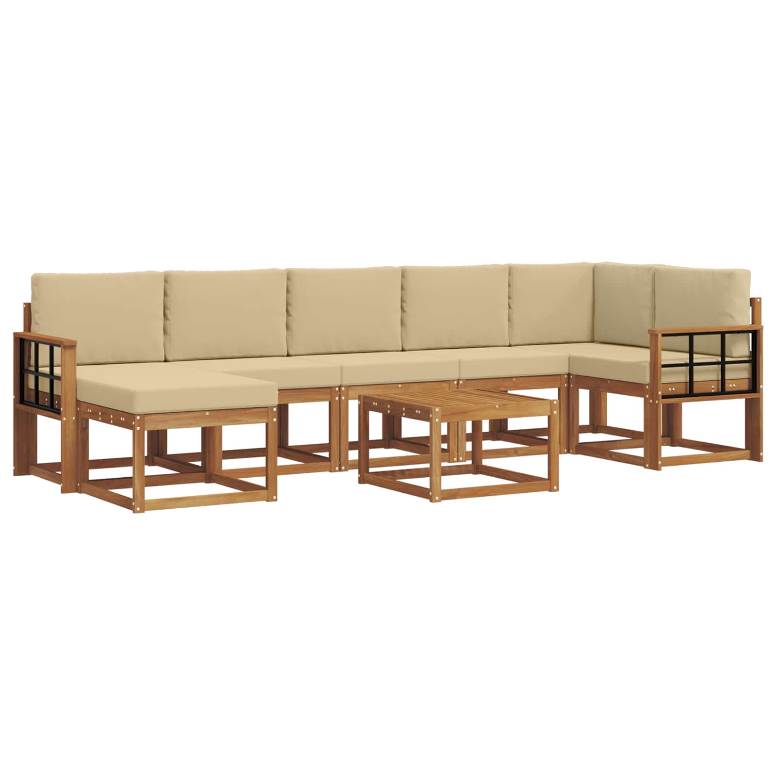 Ensemble de canapés d'extérieur 8 pcs Naturel et Beige - XIOS
