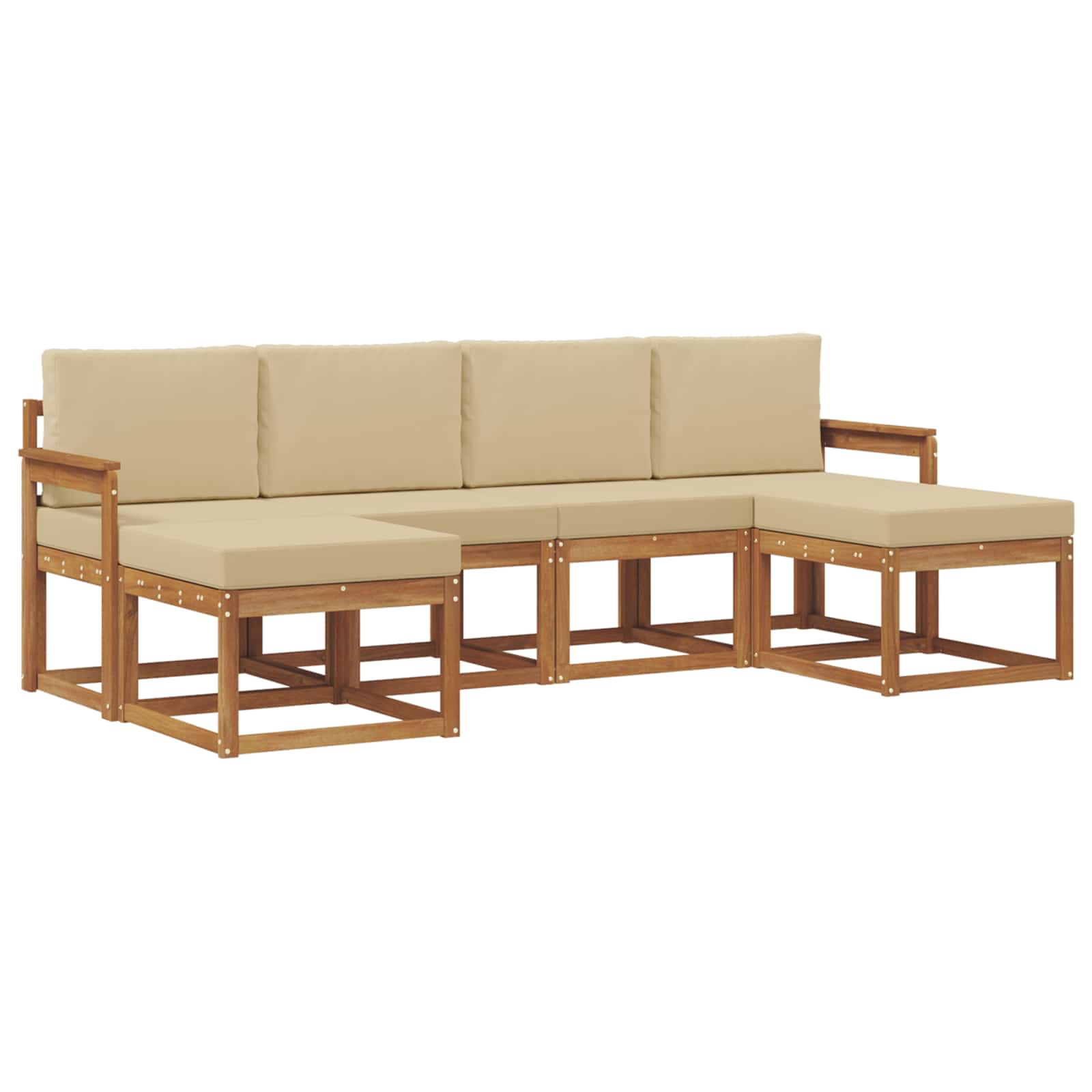 Ensemble de canapés d'extérieur 6 pc Naturel et Beige - XIOS