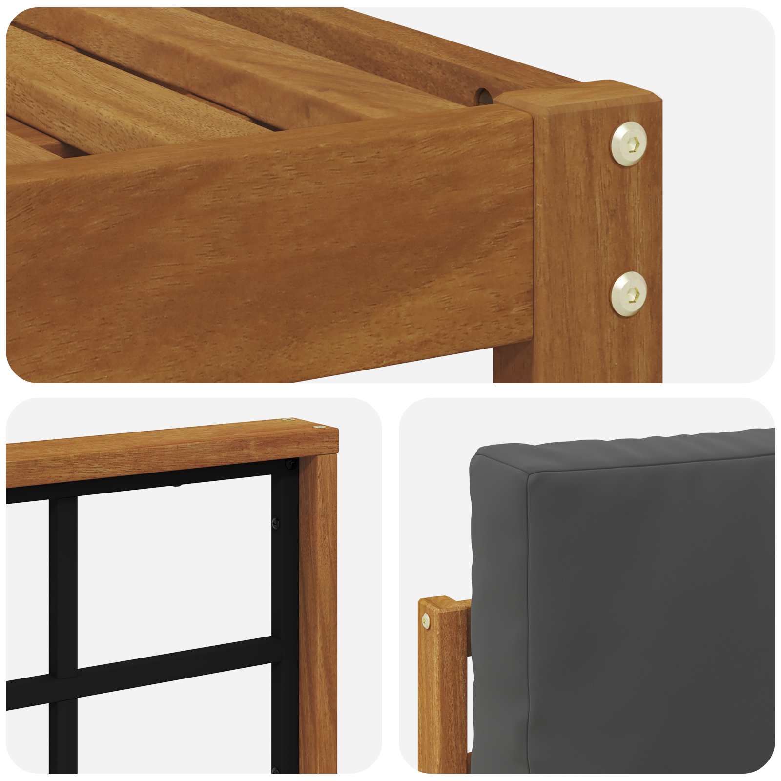 Ensemble de canapés d'extérieur 6 pcs Naturel et Anthracite - XIOS