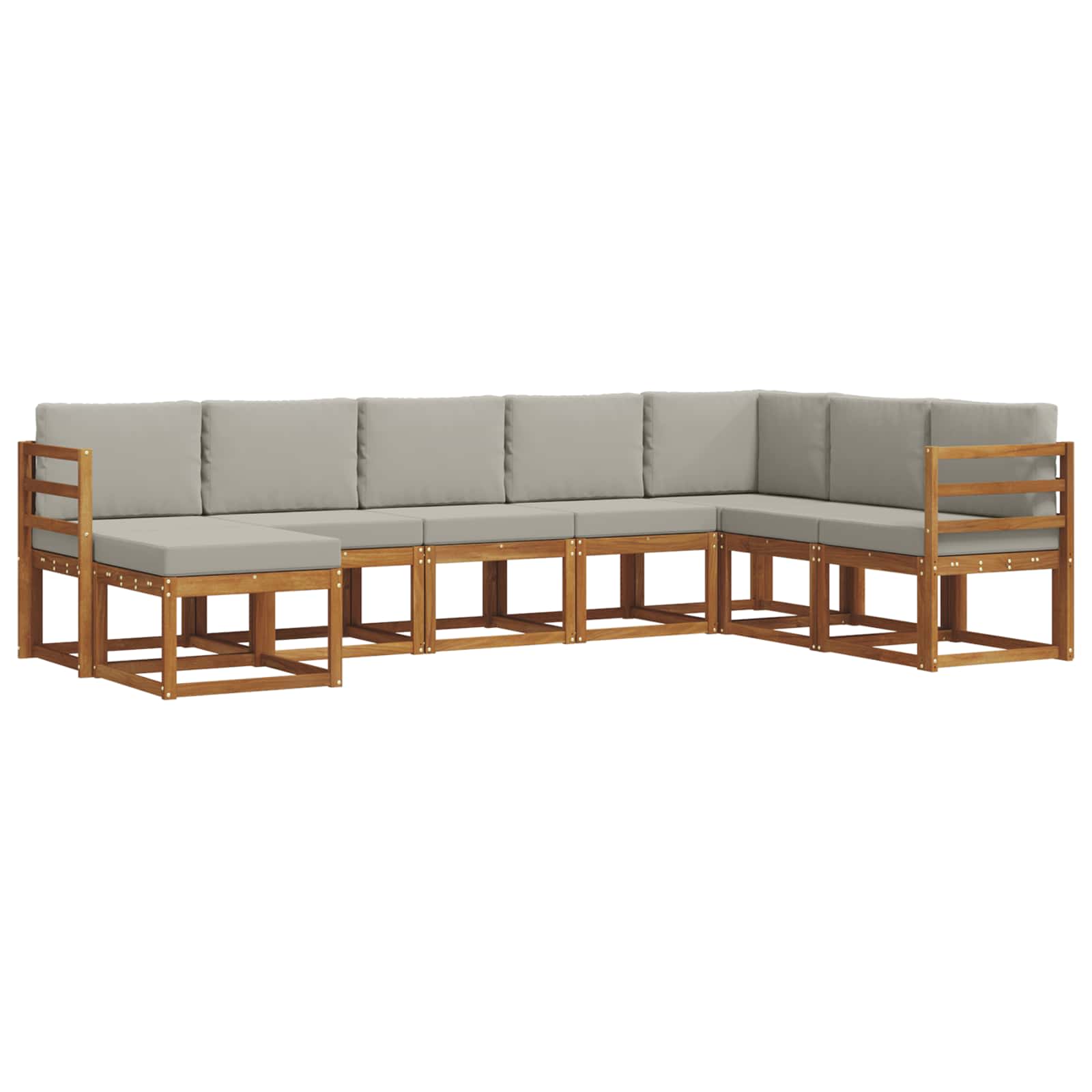 Ensemble de canapés d'extérieur 8 pcs Gris Naturel et Clair - XIOS