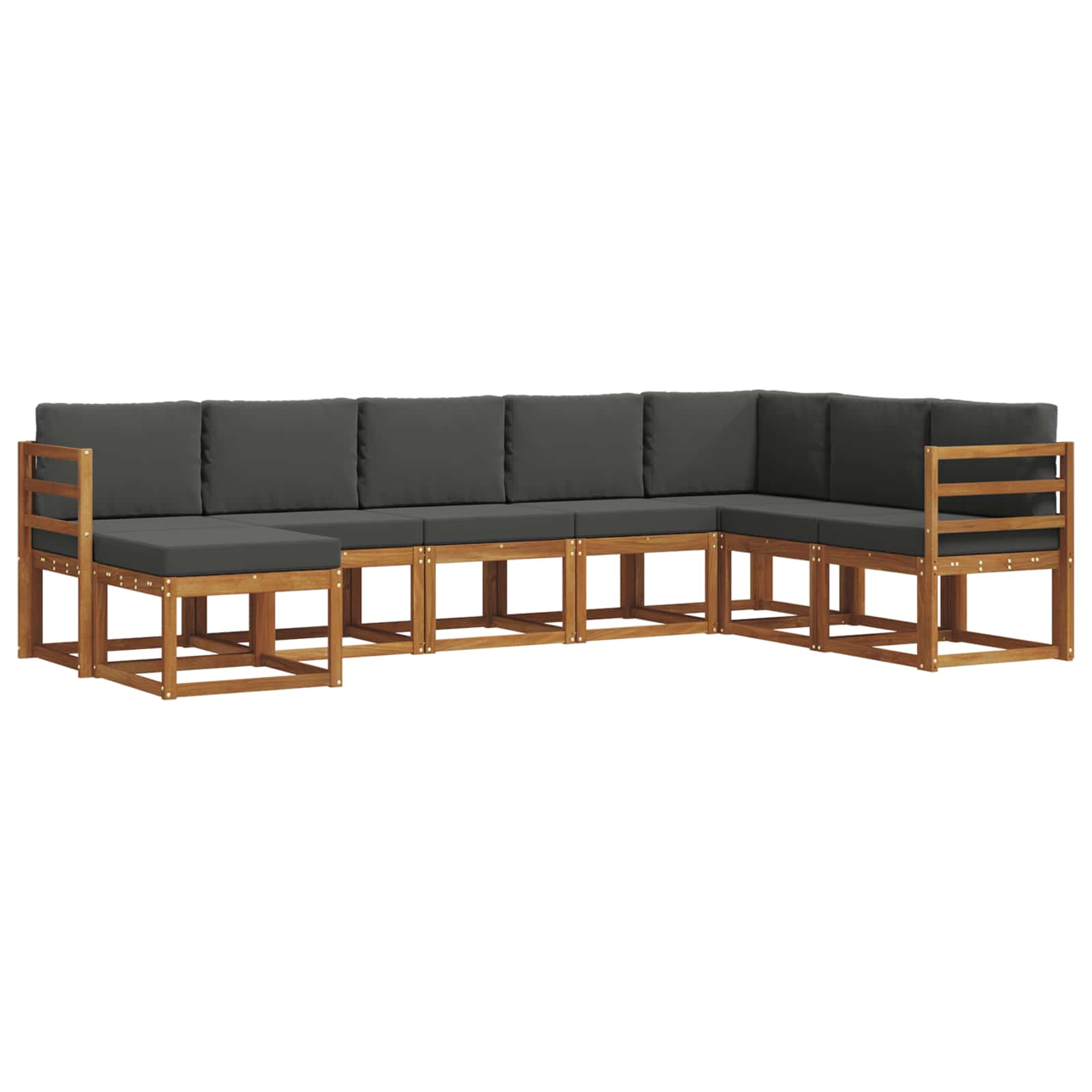 Ensemble de canapés d'extérieur 8 pcs Naturel et Anthracite - XIOS