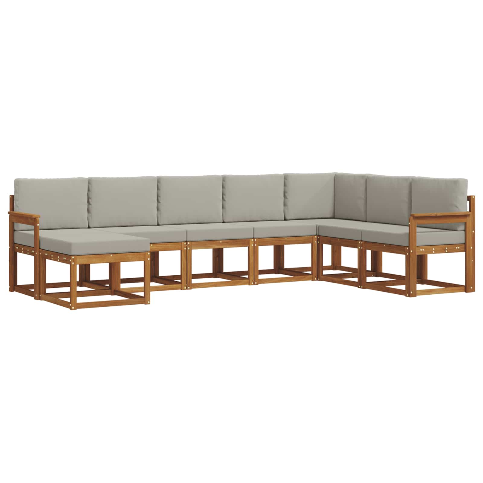 Ensemble de canapés d'extérieur 8 pcs Gris Naturel et Clair - XIOS