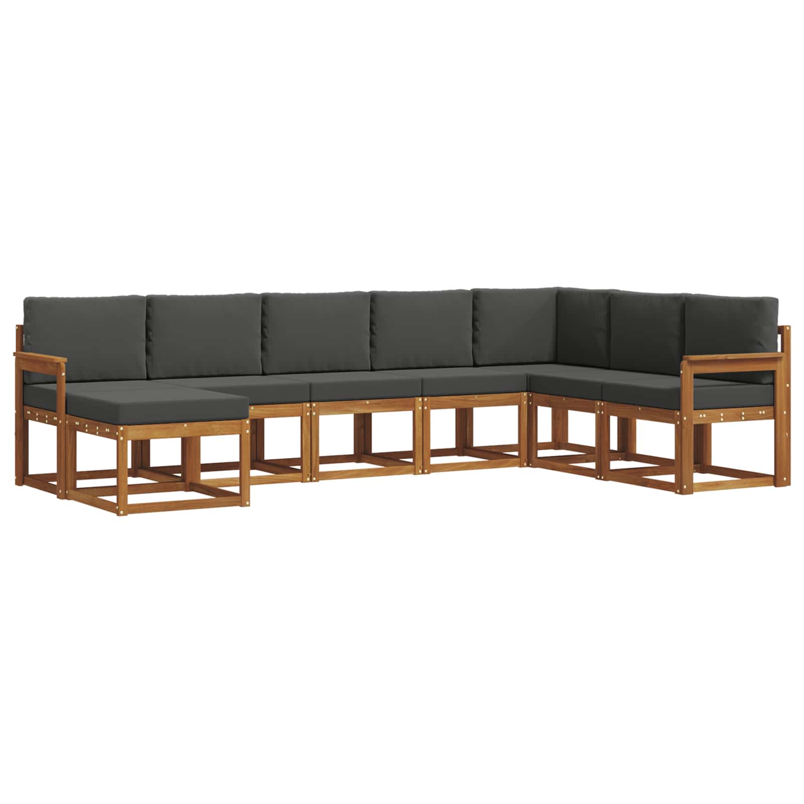 Ensemble de canapés d'extérieur 8 pcs Naturel et Anthracite - XIOS