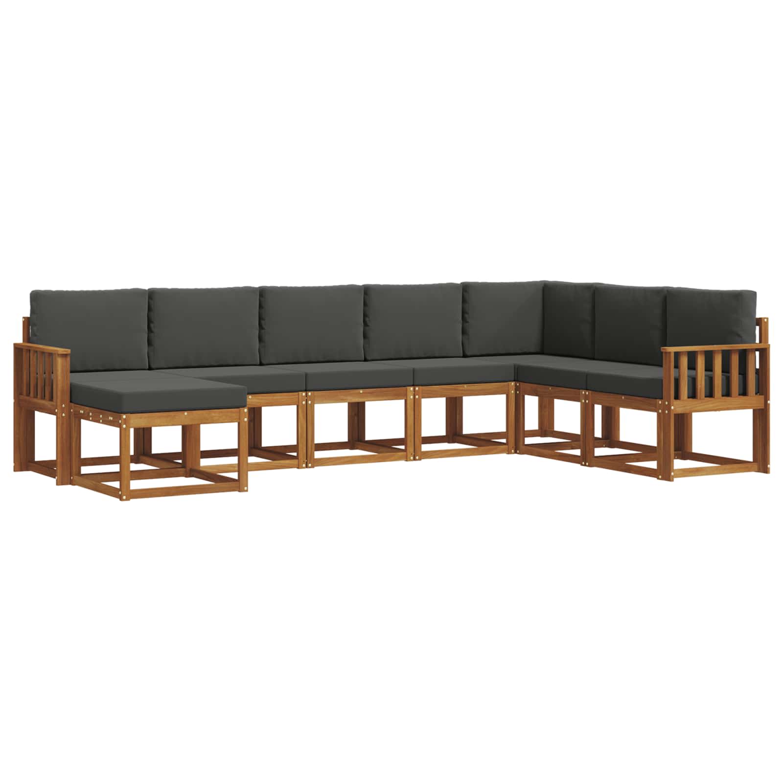 Ensemble de canapés d'extérieur 8 pcs Naturel et Anthracite - XIOS