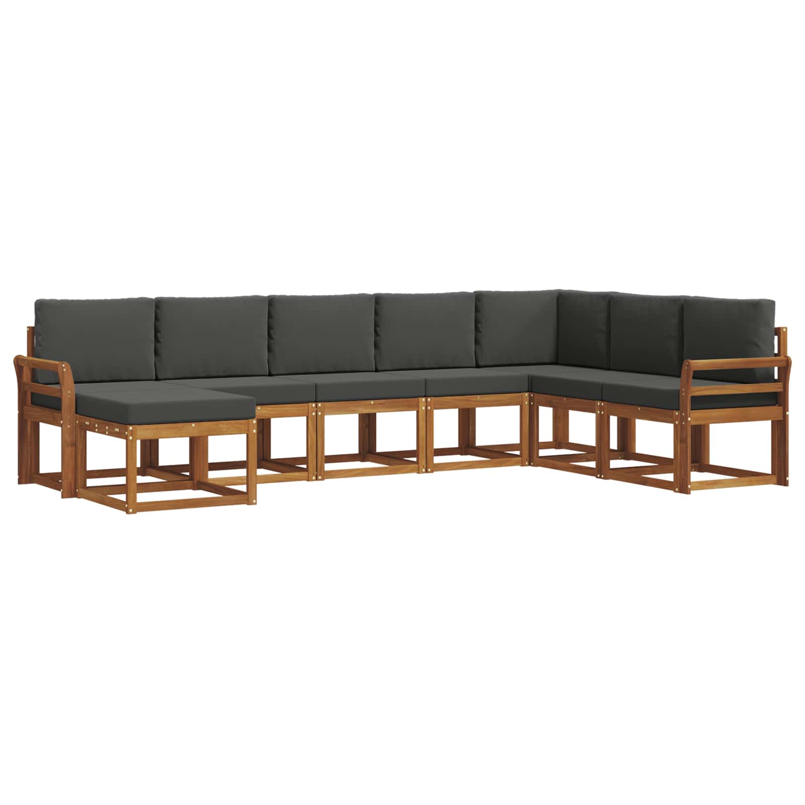 Ensemble de canapés d'extérieur 8 pcs Naturel et Anthracite - XIOS