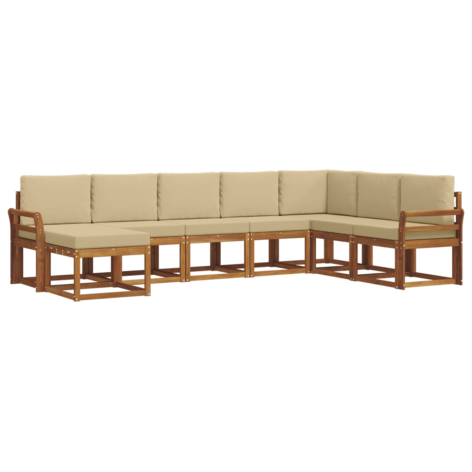 Ensemble de canapés d'extérieur 8 pcs Naturel et Beige - XIOS