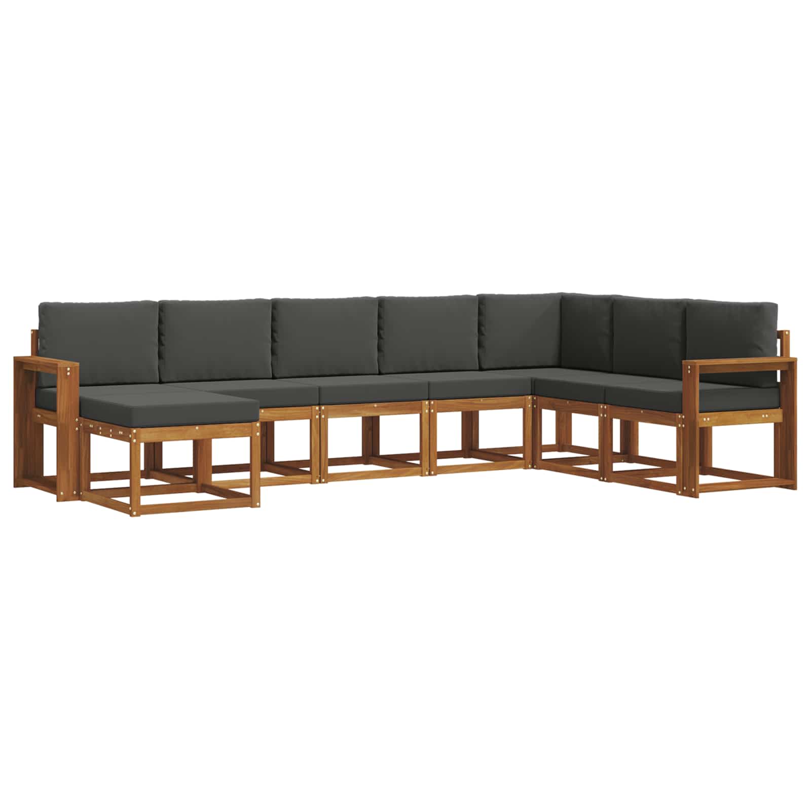 Ensemble de canapés d'extérieur 8 pcs Naturel et Anthracite - XIOS