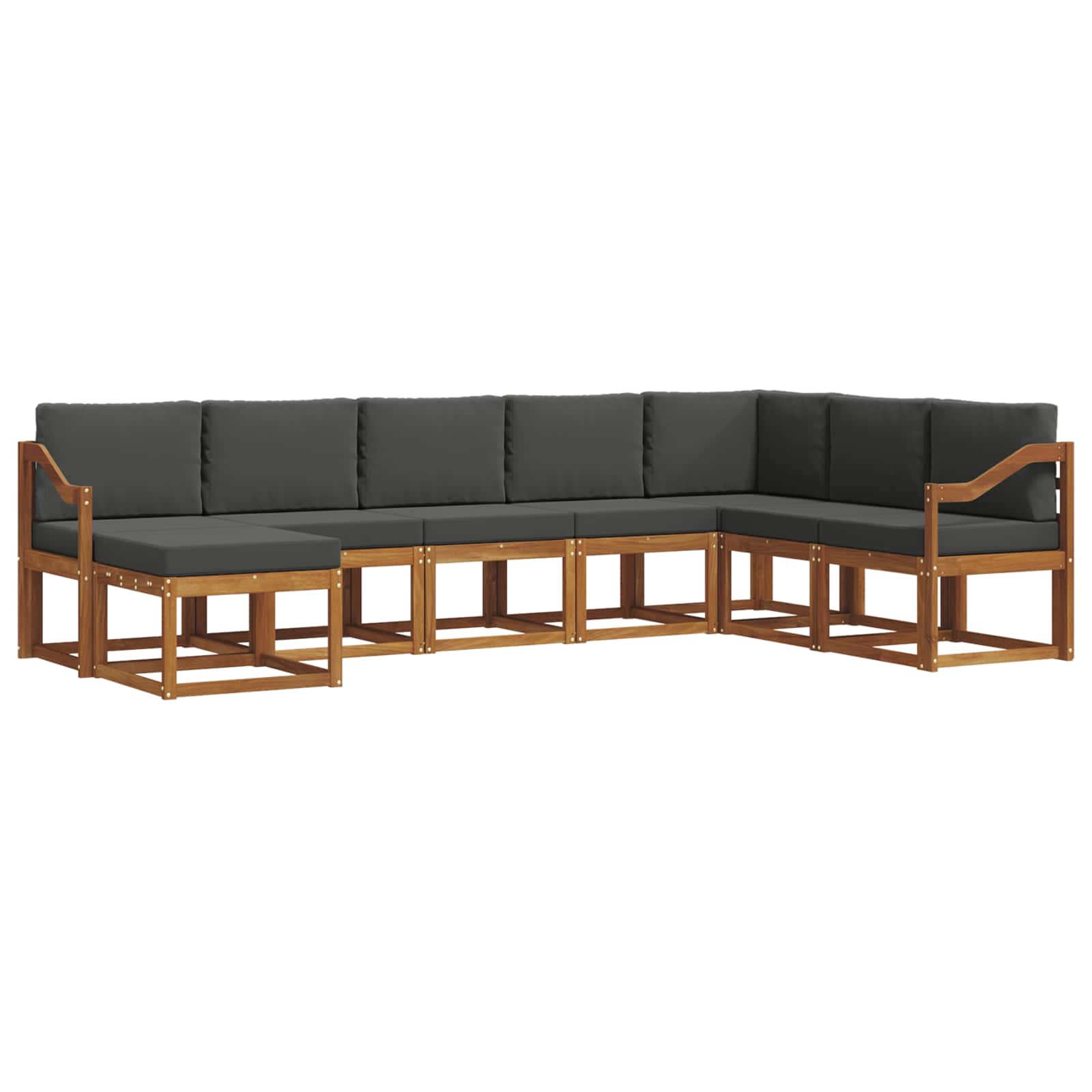 Ensemble de canapés d'extérieur 8 pcs Naturel et Anthracite - XIOS