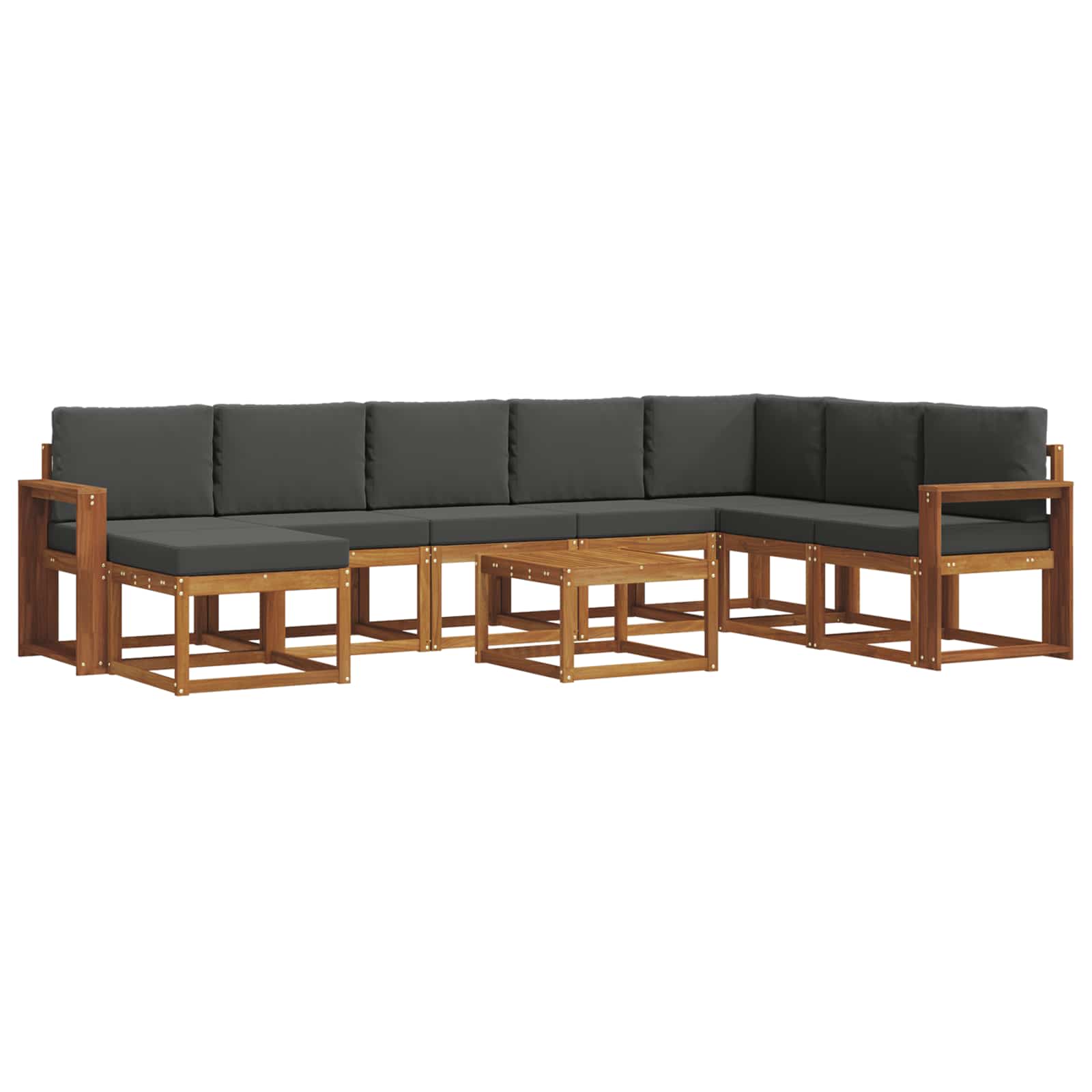 Ensemble de canapés d'extérieur 9 pcs Naturel et Anthracite - XIOS