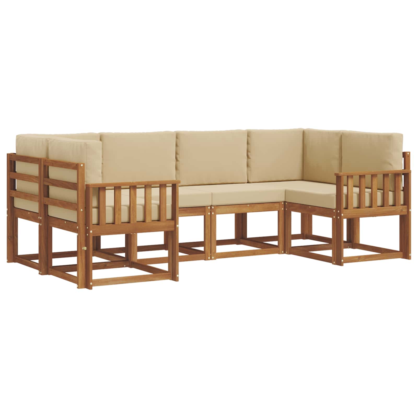 Ensemble de canapés d'extérieur 6 pcs Naturel et Beige - XIOS