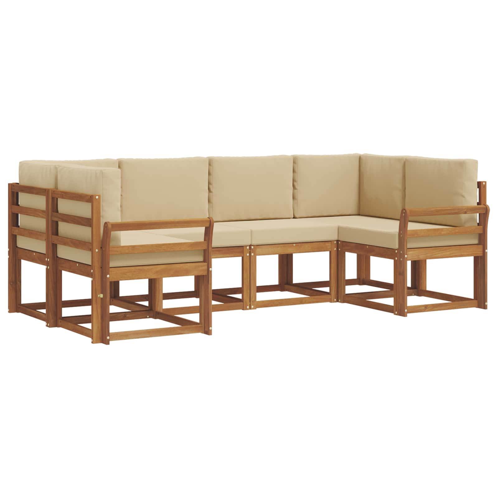 Ensemble de canapés d'extérieur 6 pcs Naturel et Beige - XIOS