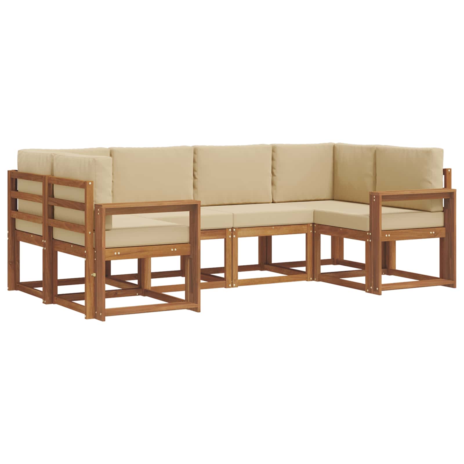 Ensemble de canapés d'extérieur 6 pcs Naturel et Beige - XIOS