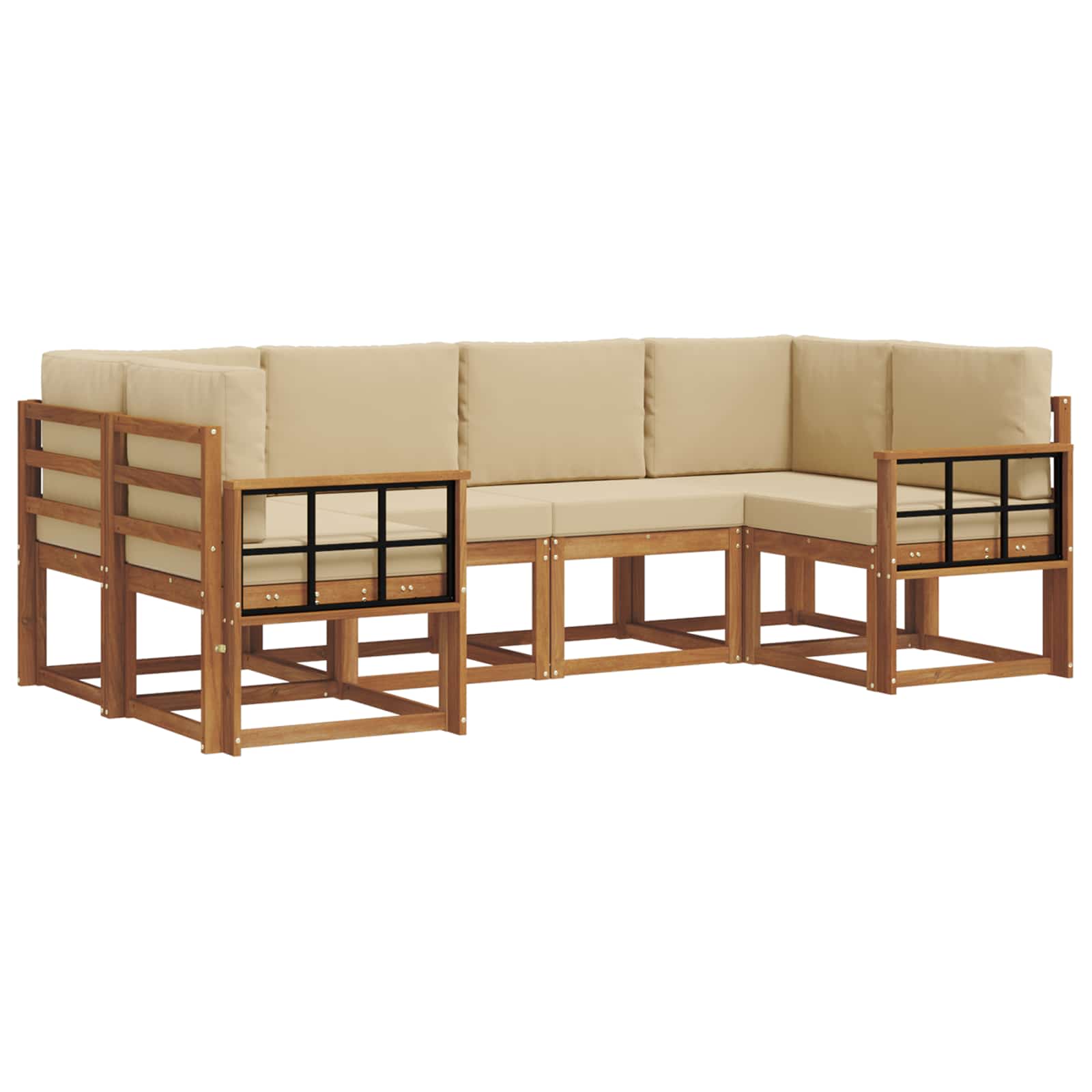 Ensemble de canapés d'extérieur 6 pc Naturel et Beige - XIOS
